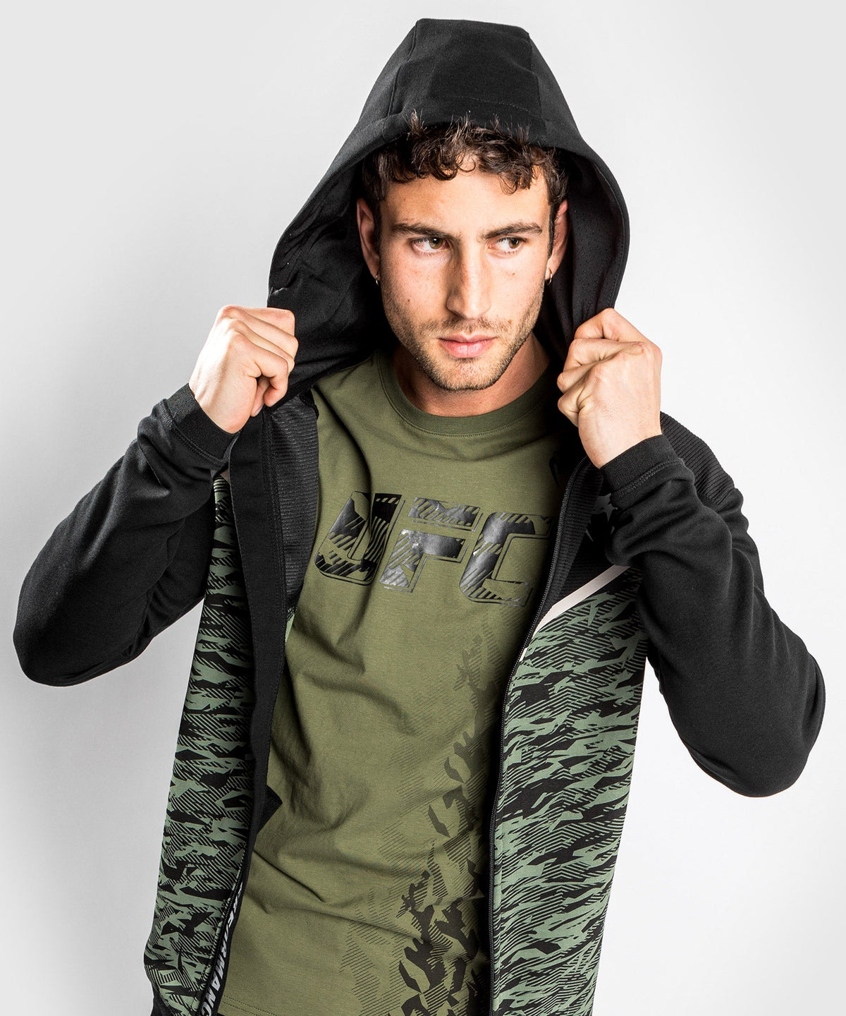 Hooded Sweatshirt Venum Laser Evo 2.0 - Khaki Camo