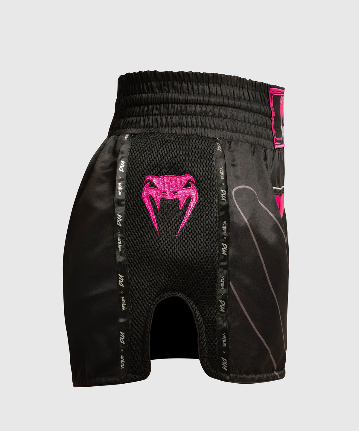 Venum x Dua Muay Thai Shorts - Schwarz/Fuchsia Rosa