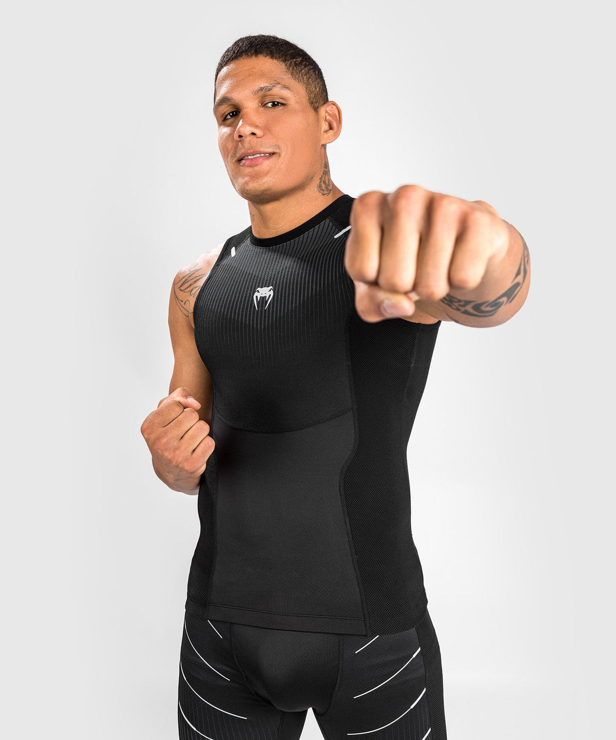 Rashguard Venum Sans Manches Biomecha - Noir/Gris