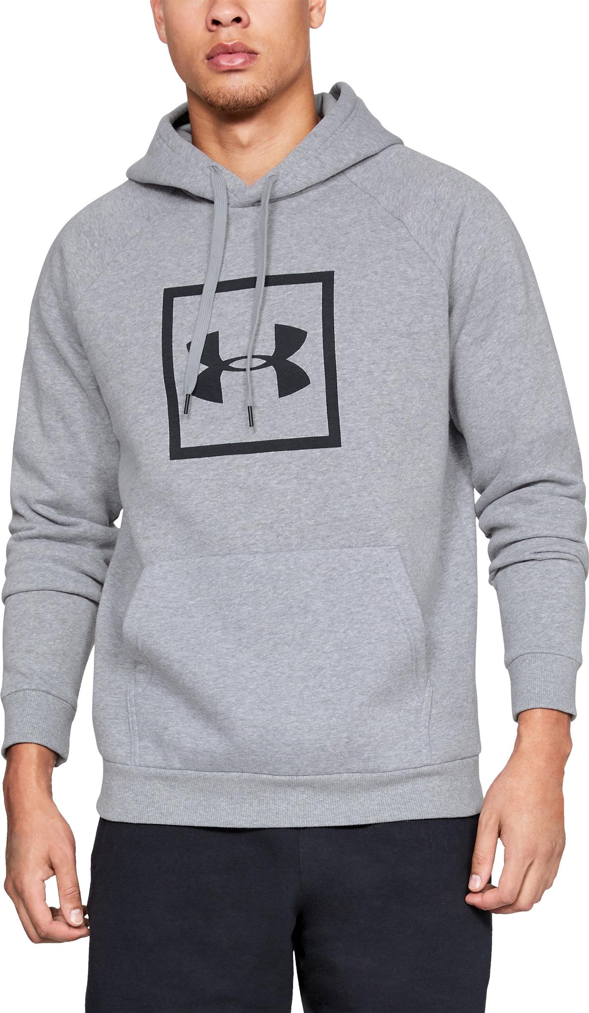 Under Armour Rival Fleece Logo Felpa con Cappuccio – Grigio