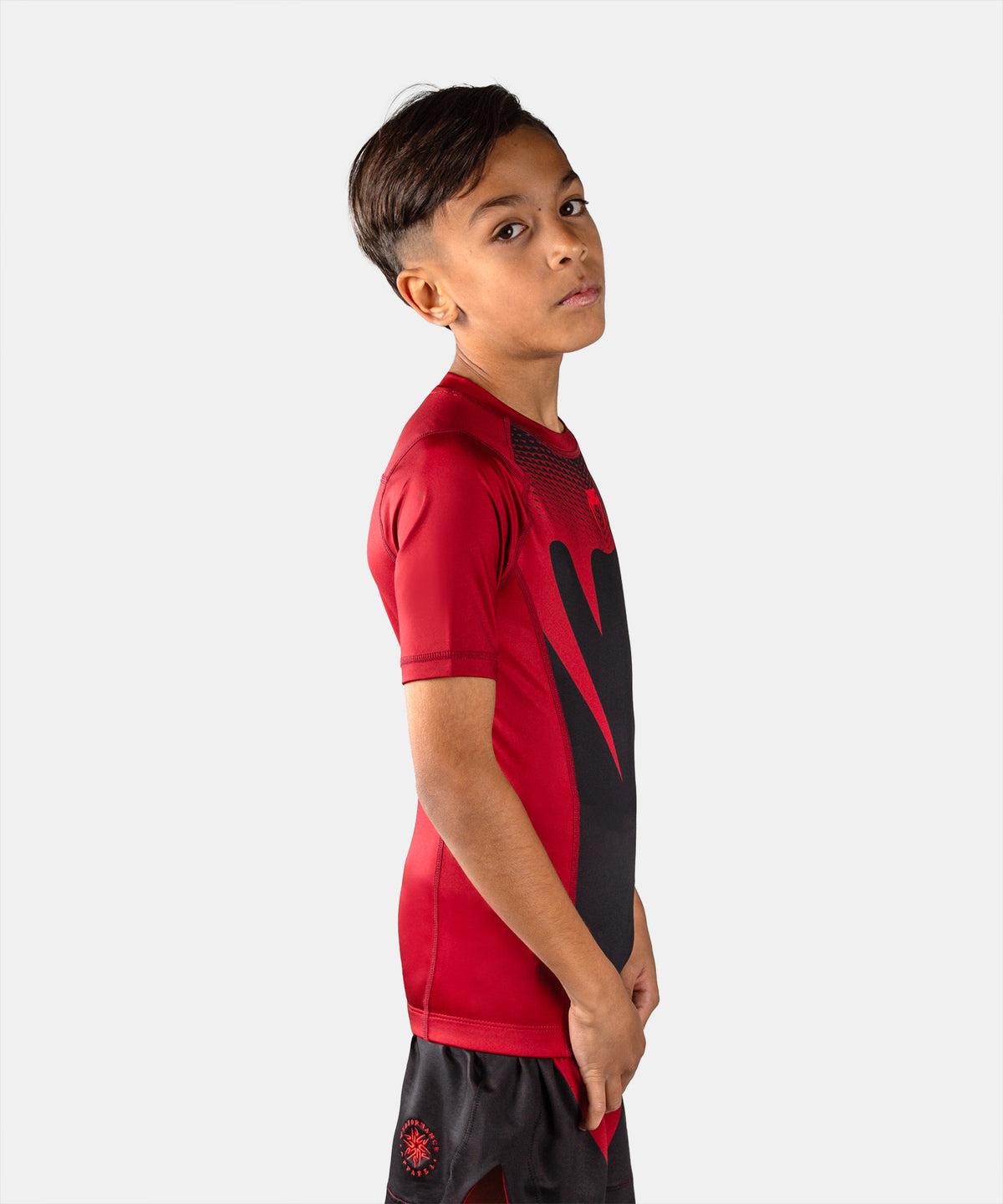 Venum Attack Kurzarm Rashguard - Schwarz/Rot