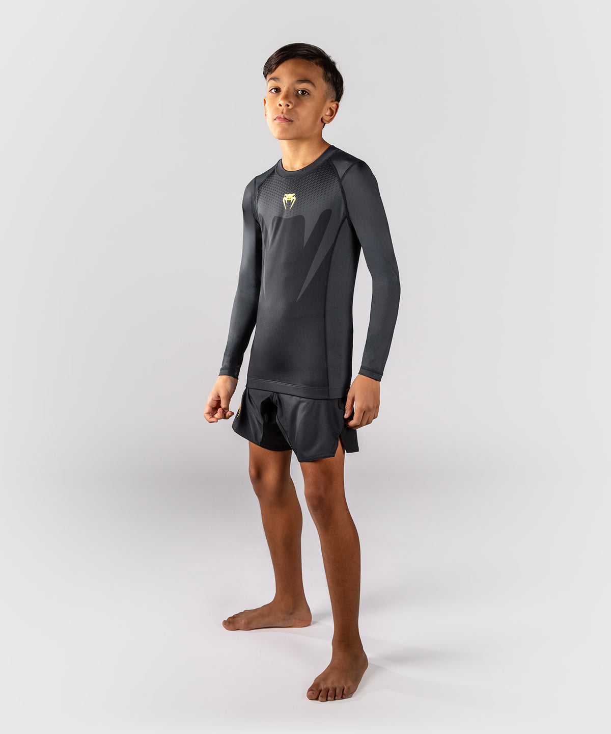 Rashguard manches longues pour Enfant Venum Attack - Noir/Or