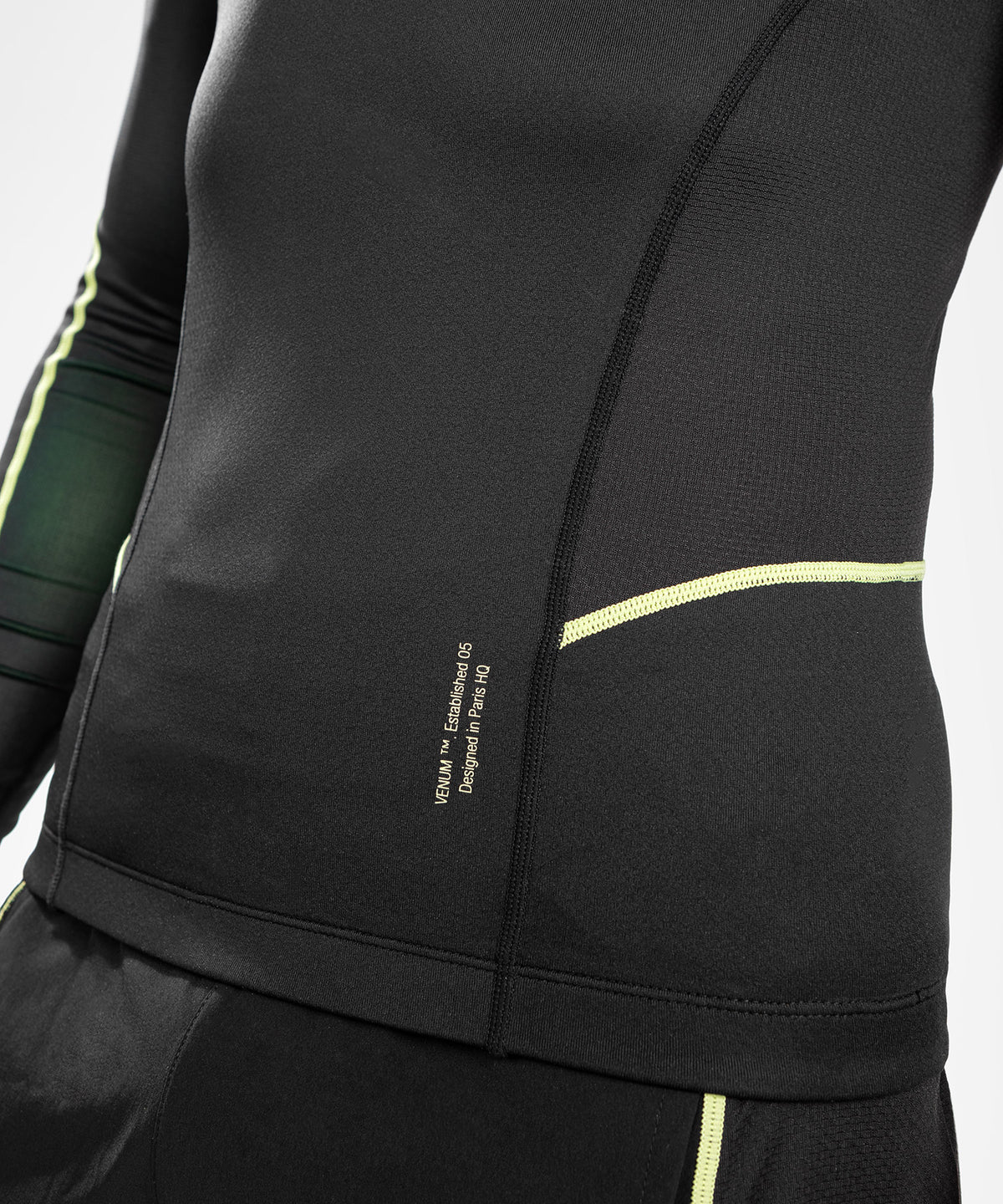 Venum Fusion 2.0  Herren Rashguard - lange Ärmel - schwarz/gelb 