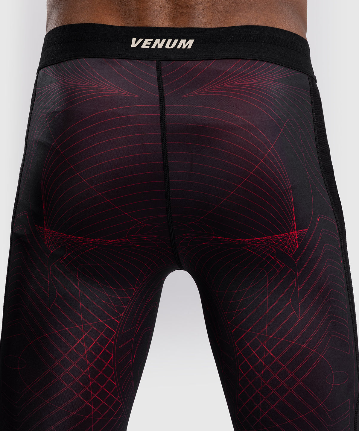 Pantalon de Compression Venum G-Fit Air pour Hommes - Noir Profond/Rouge Feu