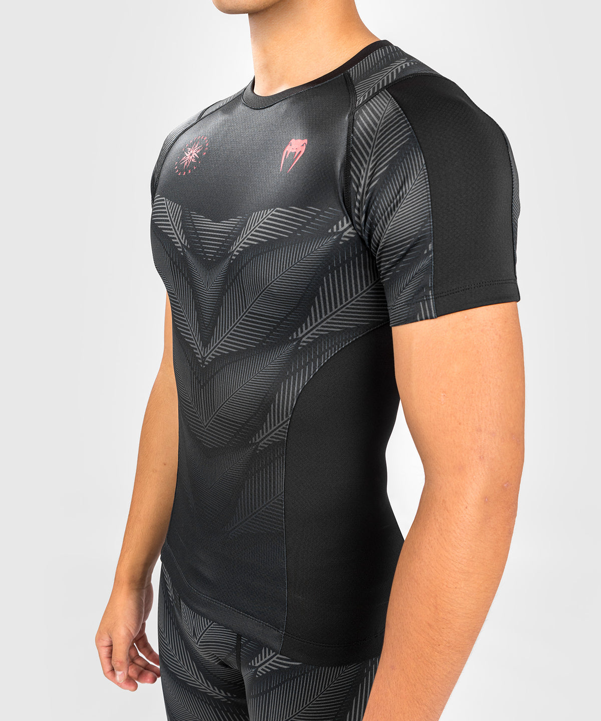 Maglietta Venum Phantom Compression - Maniche corte - Nero/Rosso