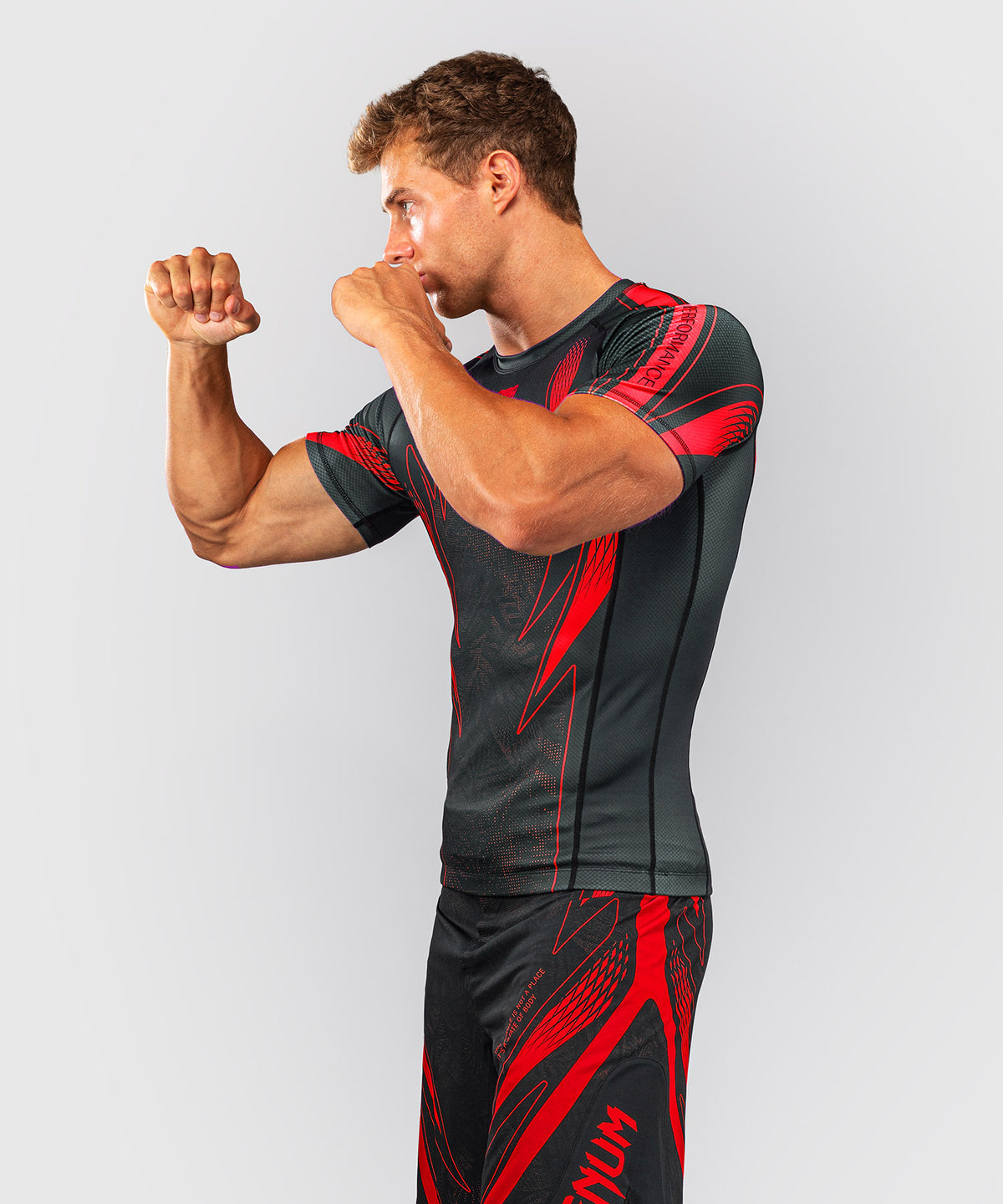 Venum Amazonia Reborn Short Sleeve Rashguard - Black/Red