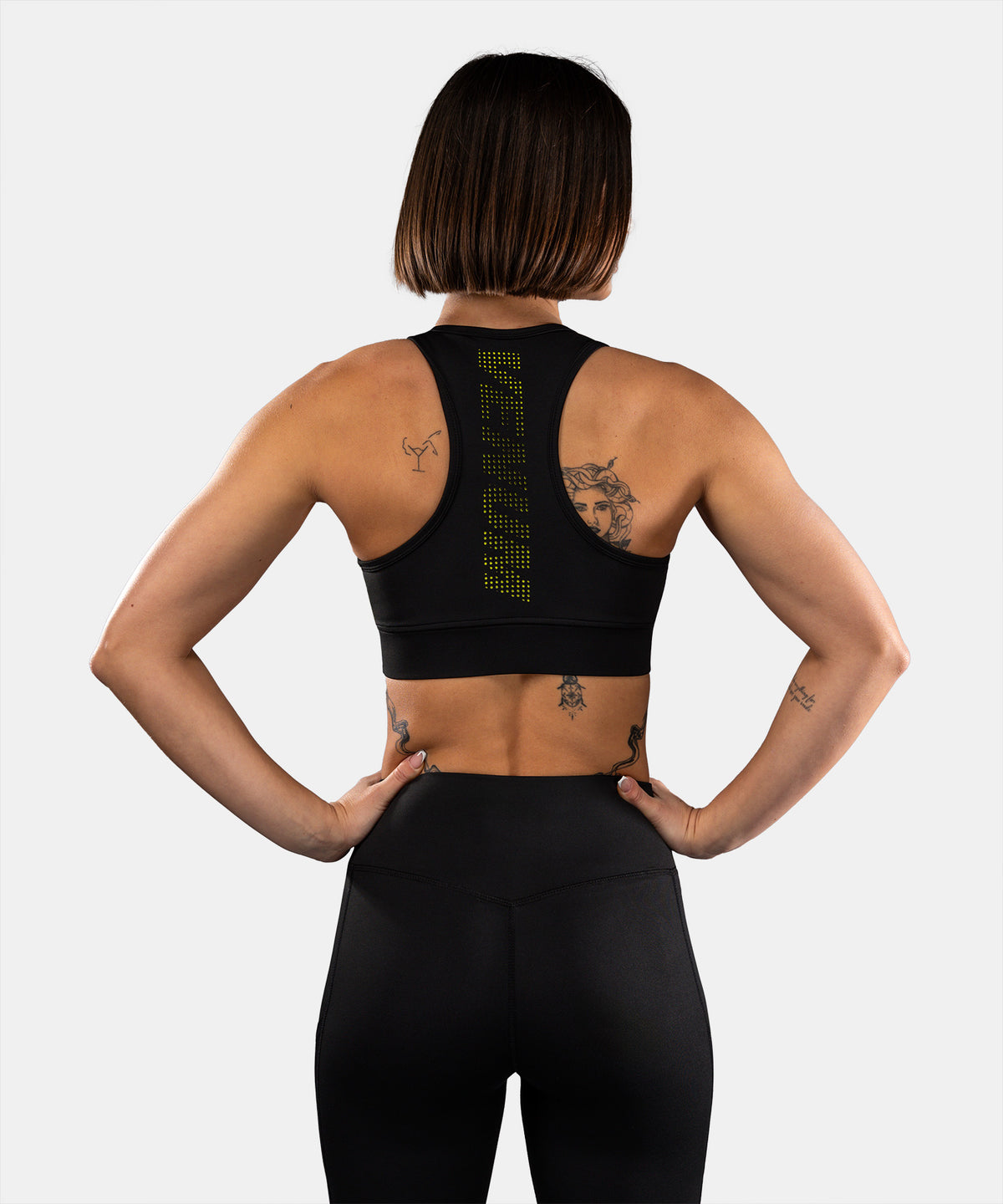 Venum Lazer Sport-BH für Damen - Schwarz/Gelb