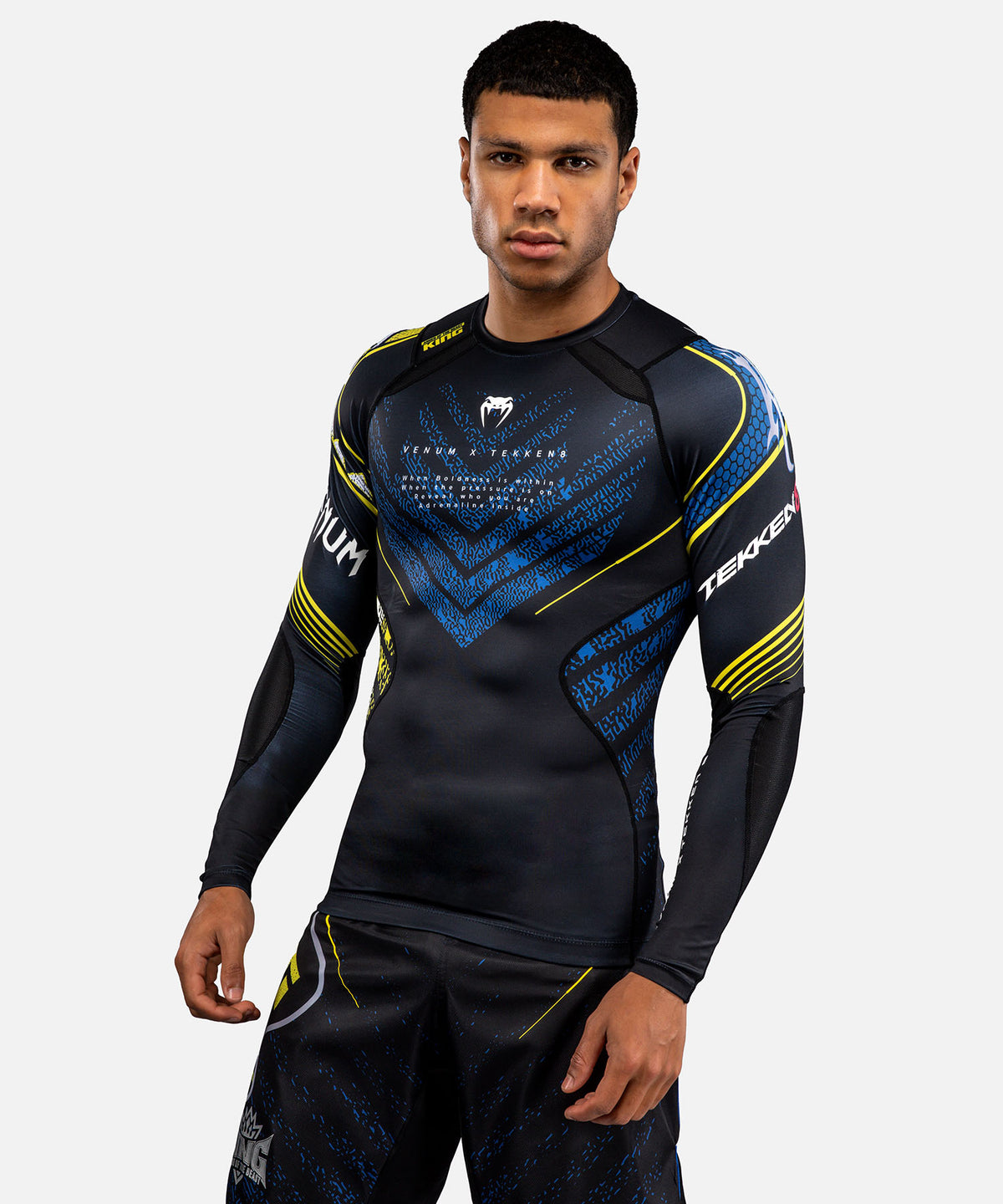 Venum x TEKKEN 8 Long Sleeve Rashguard - King - Black/Yellow