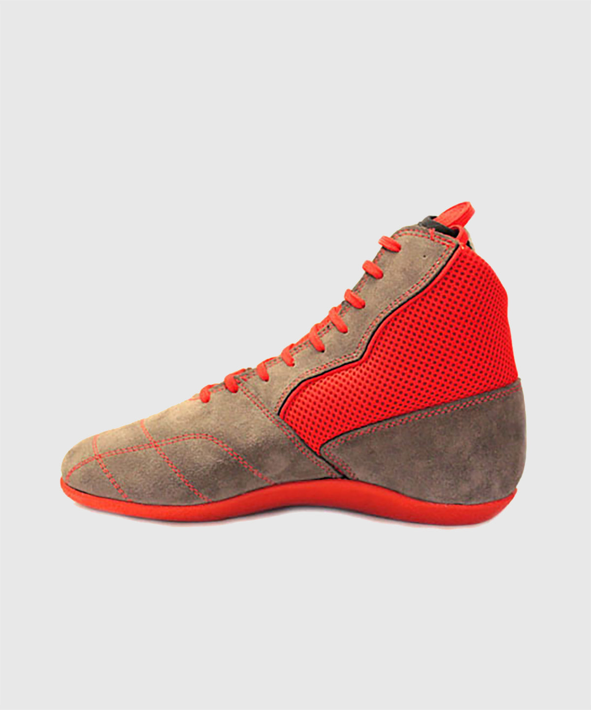 Rivat Boom French Boxing Savate Shoes - Grey/Red