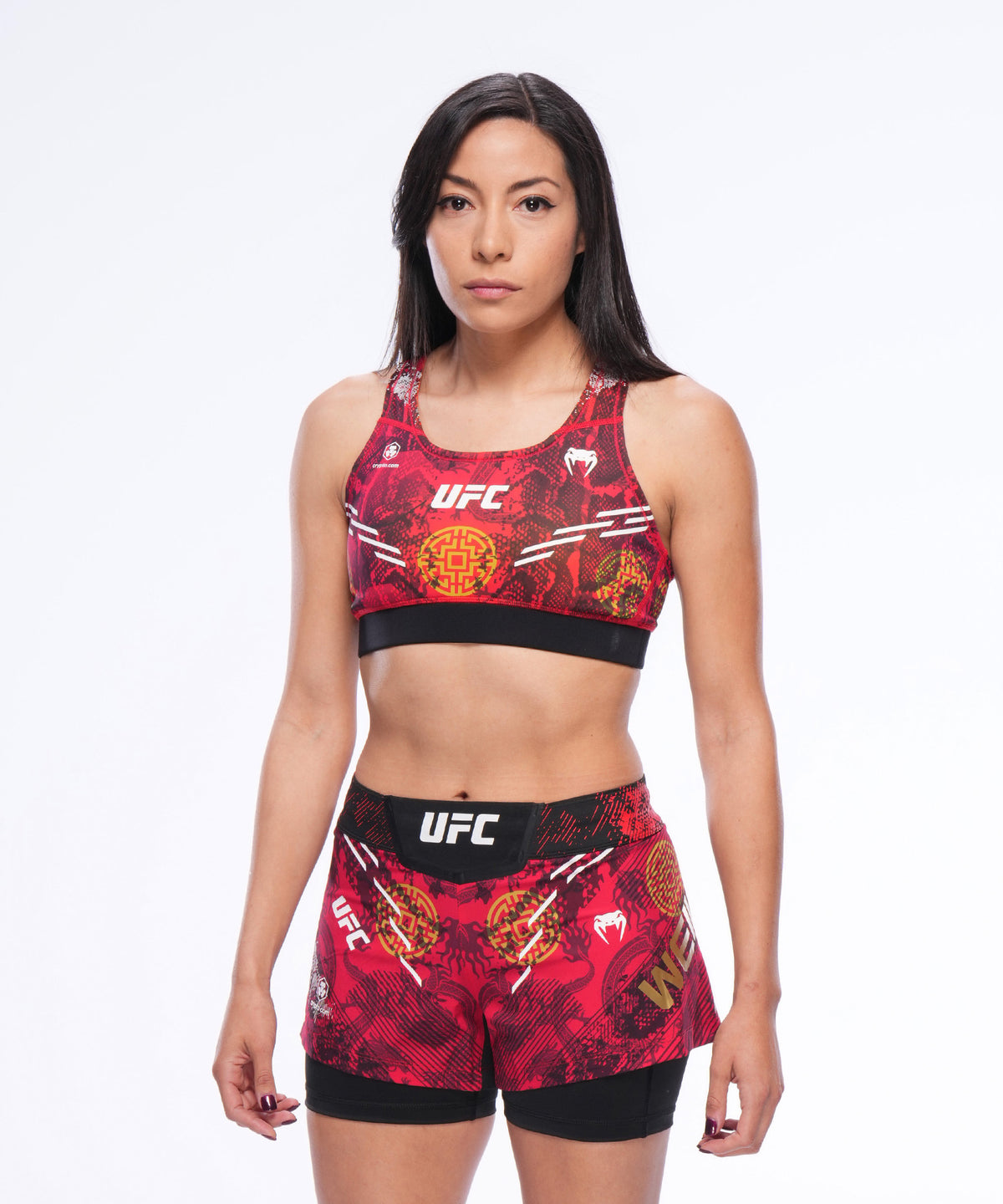 UFC Unrivaled by Venum Zhang Weili Reggiseno Sportivo Donna - Rosso