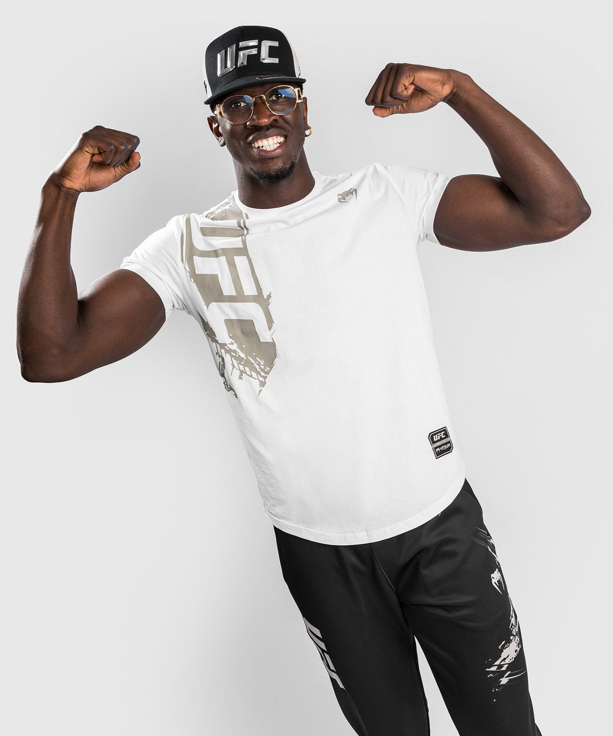 T-Shirt UFC Venum Authentic Fight Week 2.0 - Maches Courtes - Blanc/Sable