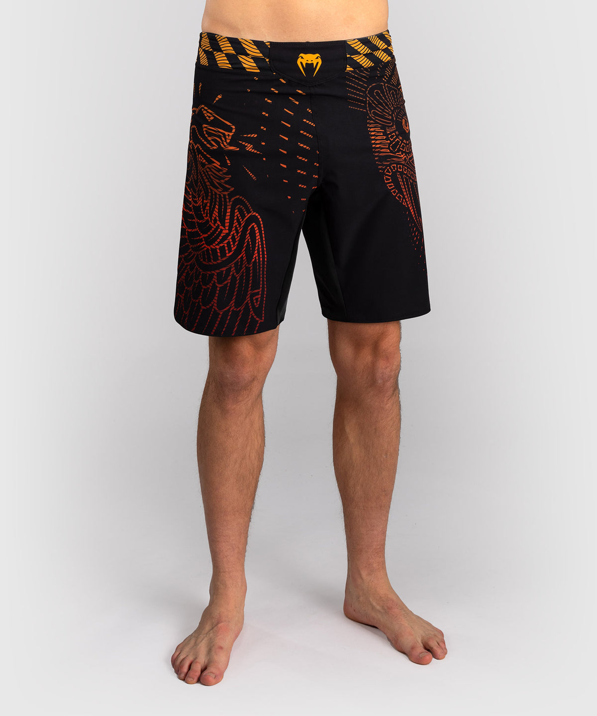 Venum Quetzal Fury Fightshorts - Schwarz/Fury Rot/Tangerine