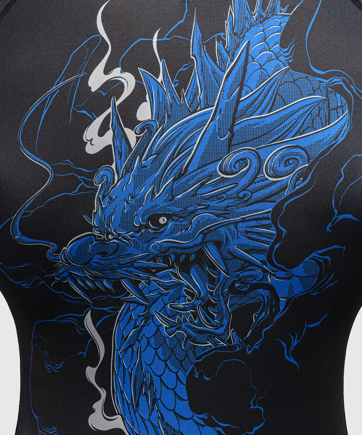 Venum Thunder Dragon Rashguard Manga Corta – Negro/Azul Real