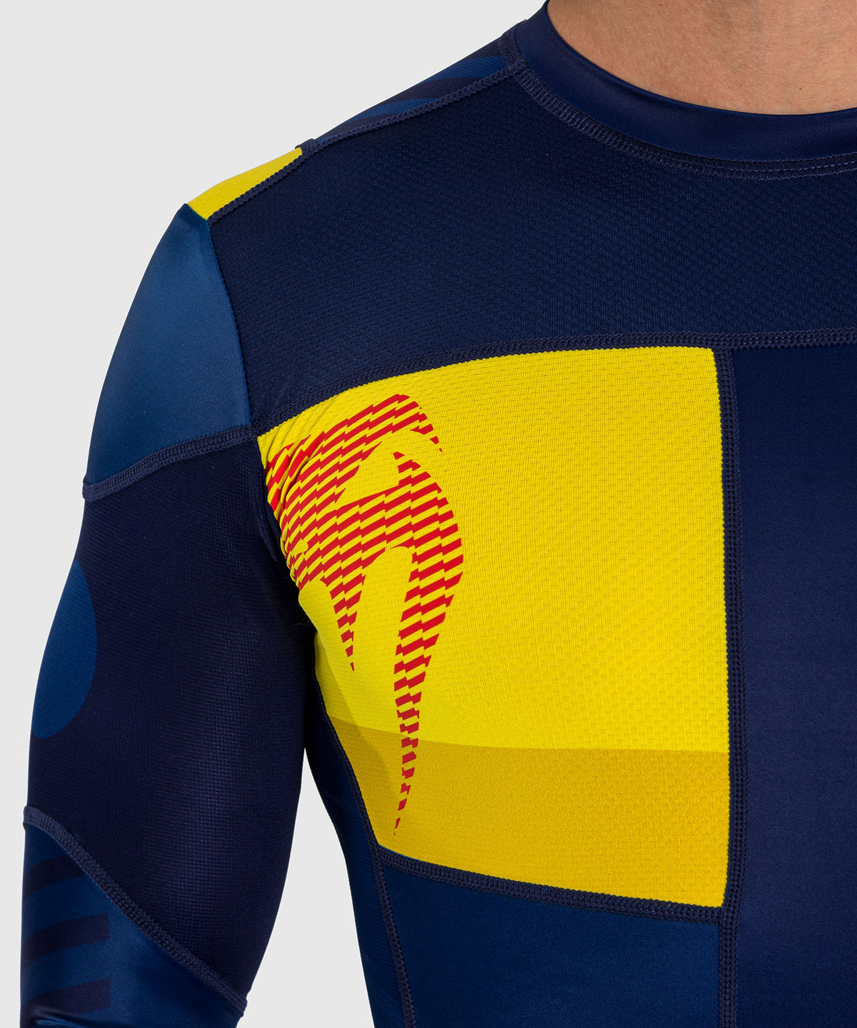 Venum Sport 05 Rashguard Long Sleeves - Blue/Yellow