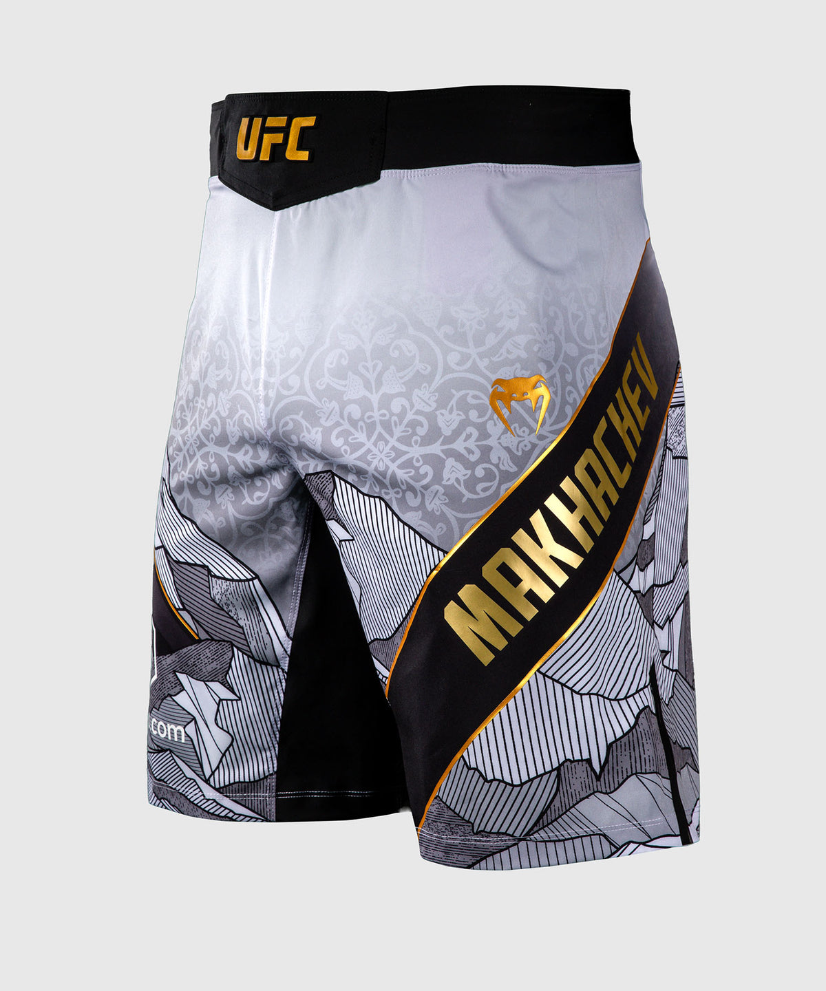 UFC Unrivaled by Venum Islam Makhachev Herren Fight Short für Männer - Weiß/Schwarz