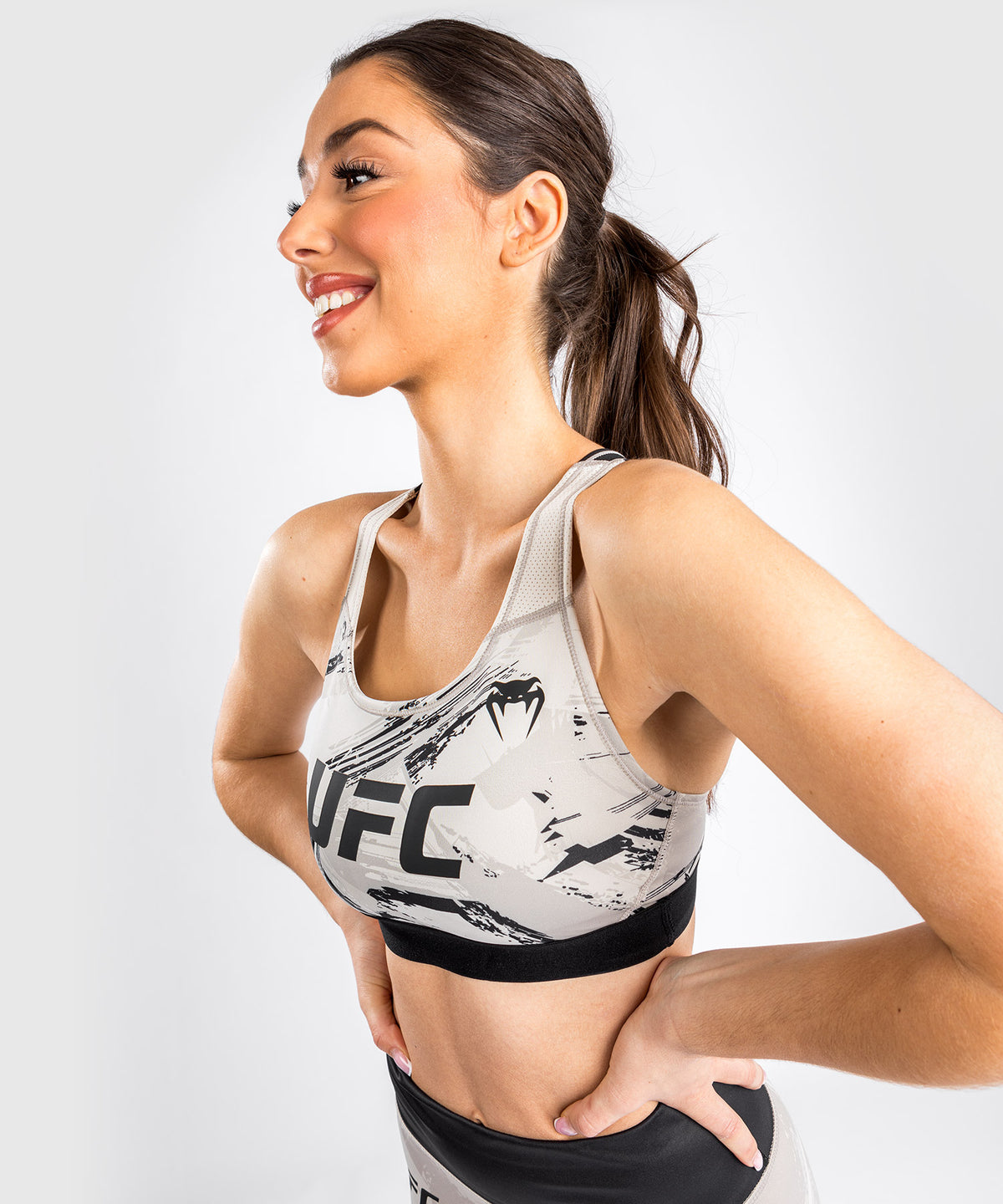 Brassière De Sport Femme UFC Venum Authentic Fight Week 2.0 - Sable/Noir
