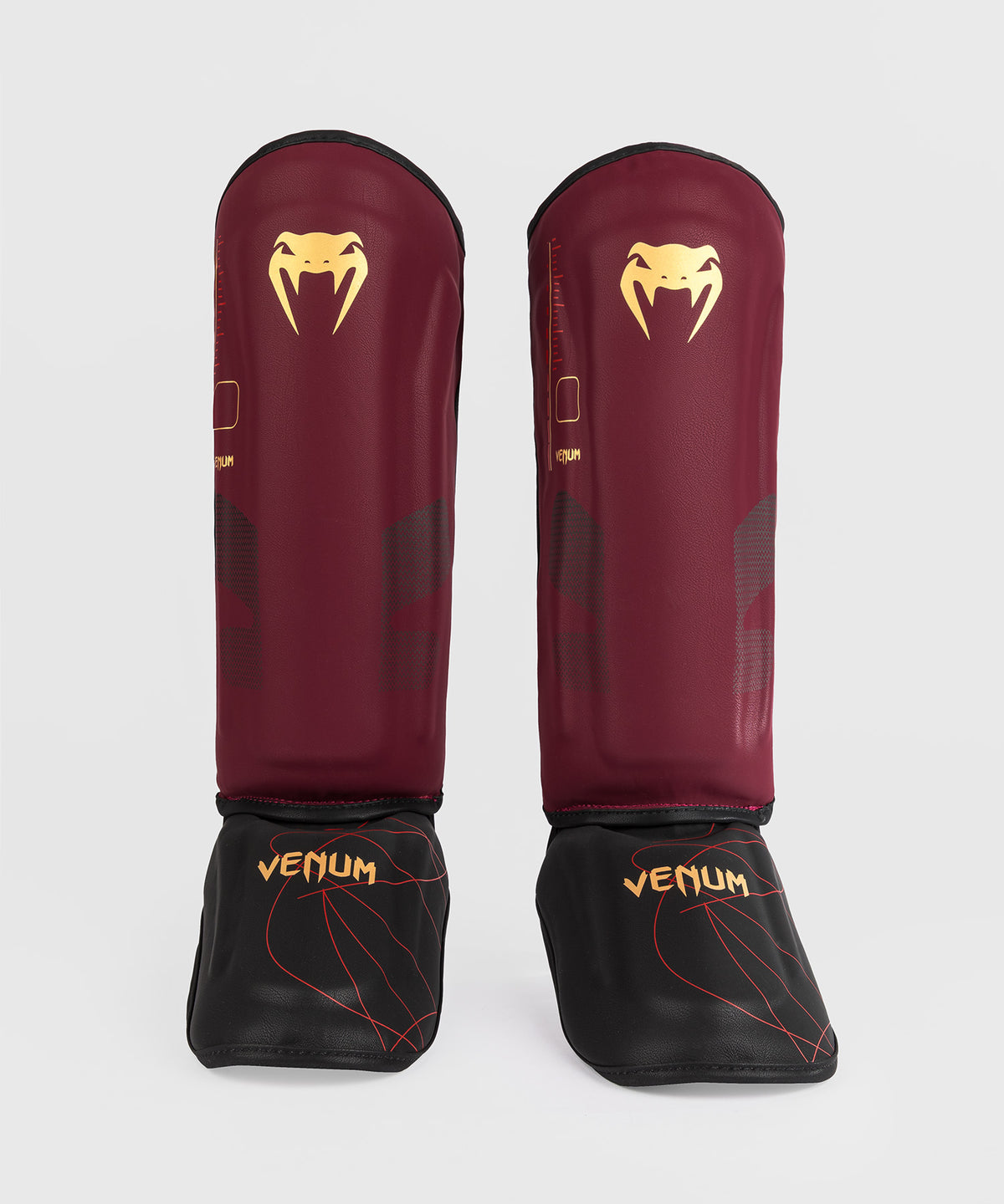 Venum Tactical XT Espinilleras - Negro/Burdeos/Oro