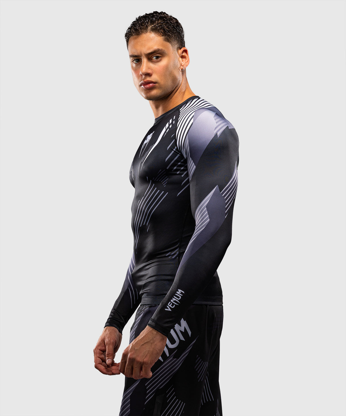 Venum No-Gi 6.0 Long Sleeve Rashguard - Black/White