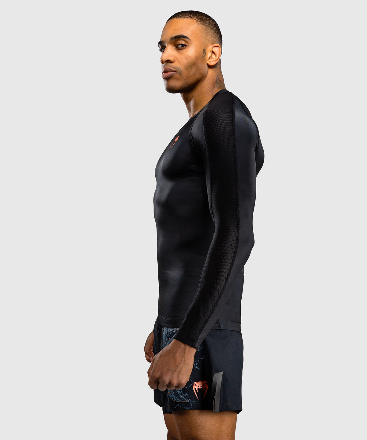 Venum Thunder Dragon Long Sleeve Rashguard - Black/Grey/Copper
