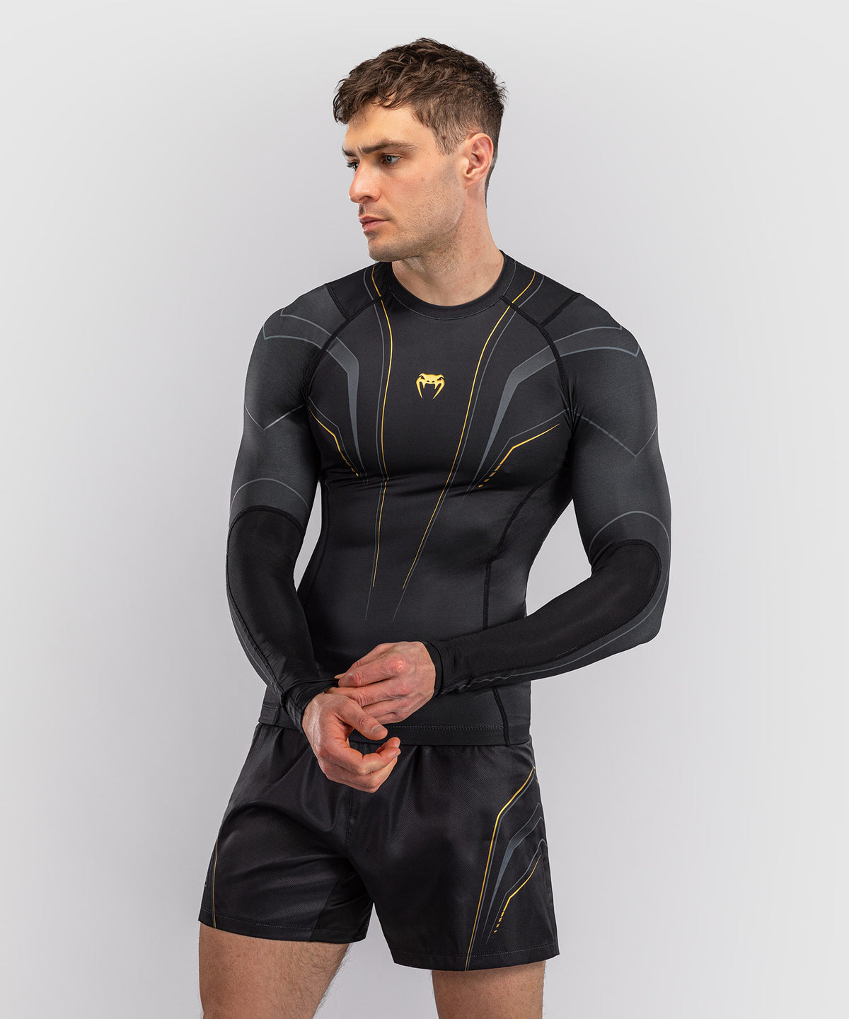 Venum Streamline Rashguard Manga Larga – Negro/Oro