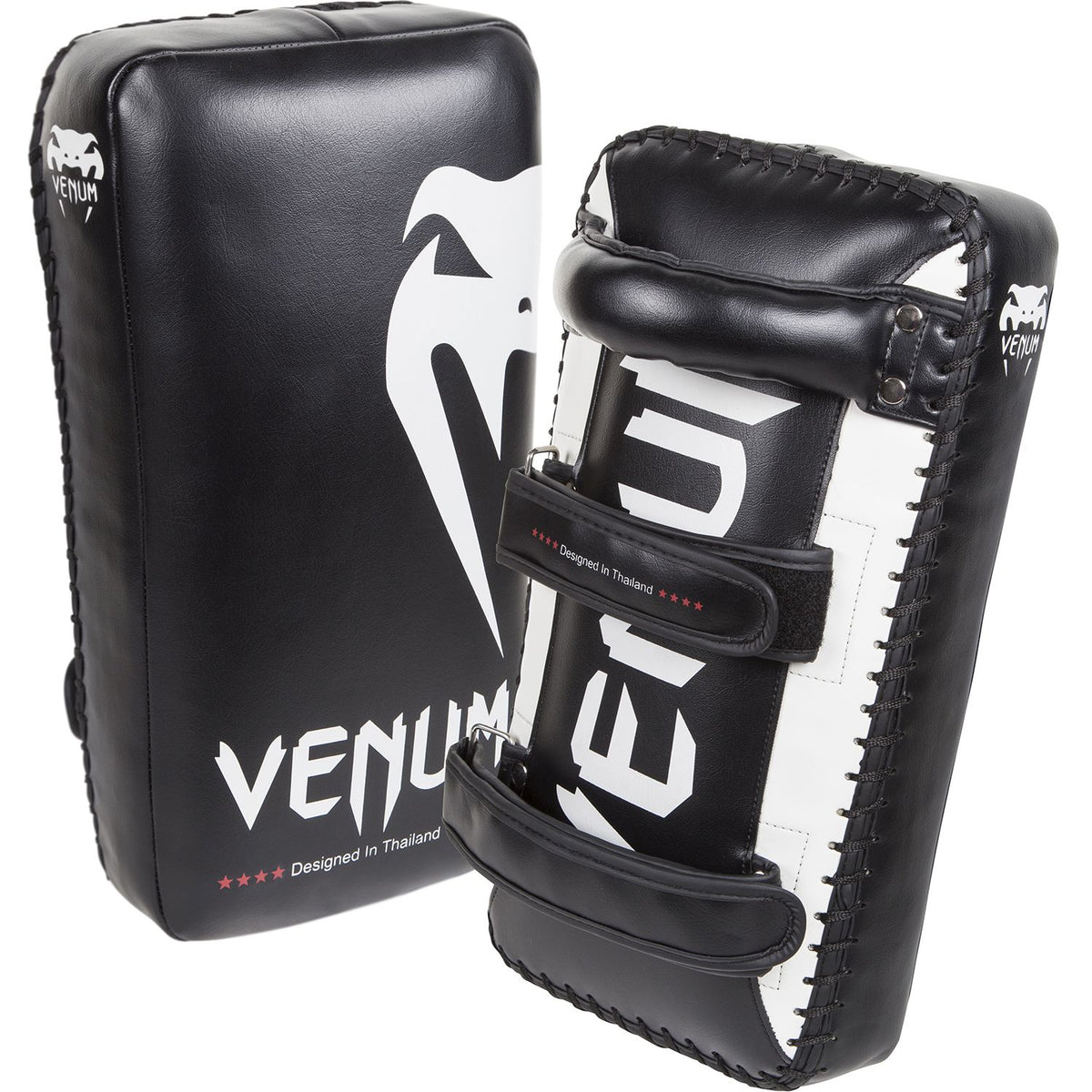 Venum Giant Kick Pads - Negro/Hielo (Par)