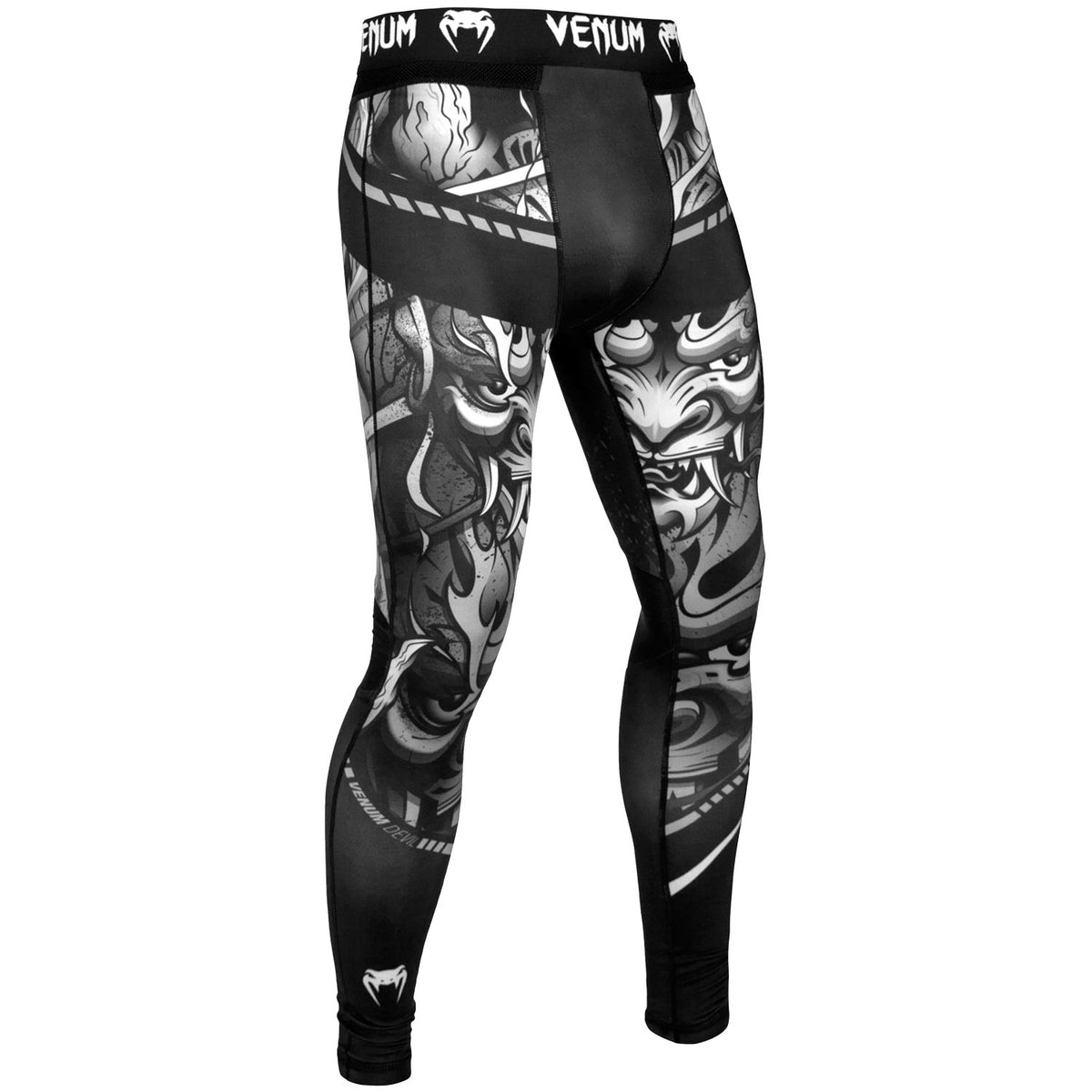 Venum Devil Compression Pants - White/Black