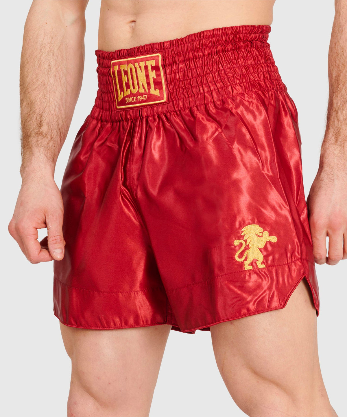 Leone Basic Pantaloncini da Muay Thai - Rosso