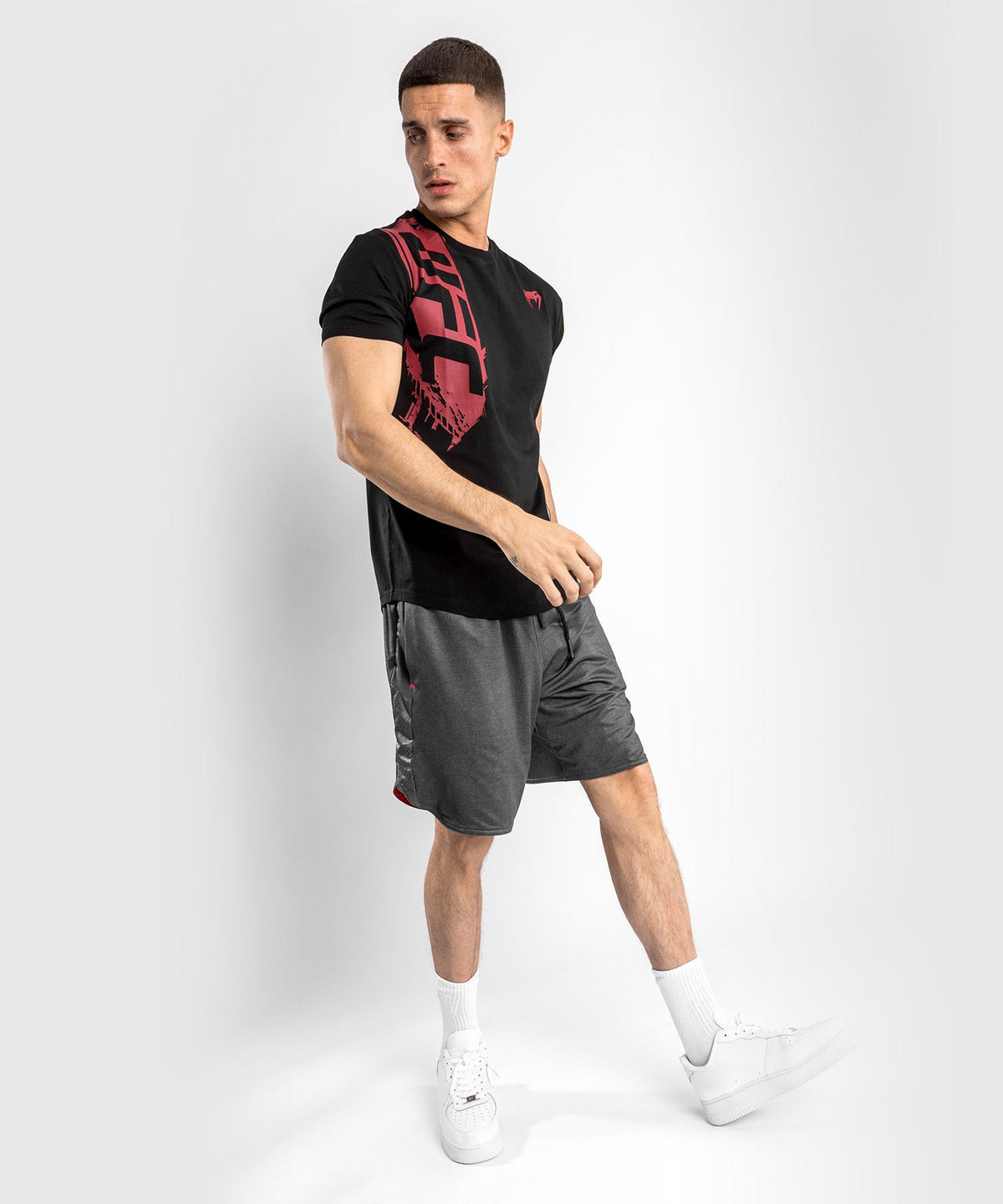 T-Shirt UFC Venum Authentic Fight Week 2.0 - Manches Courtes - Noir/Rouge