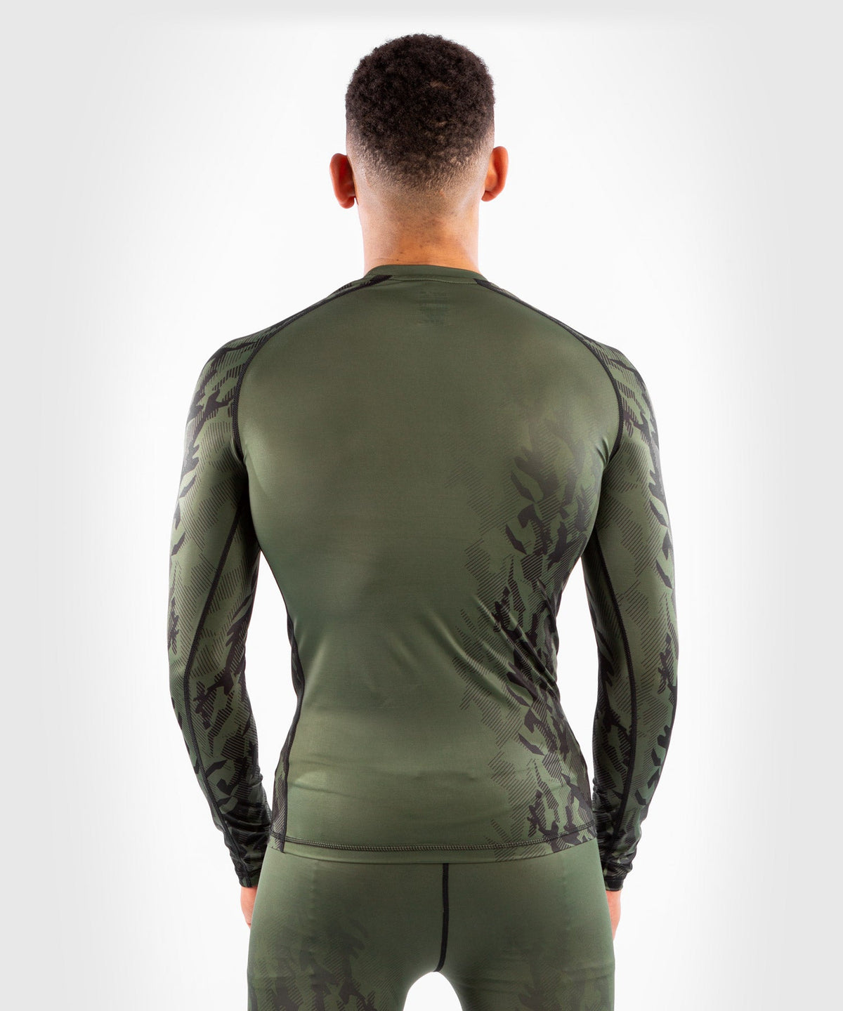 T-shirt de Compression Manches Longues Homme UFC Venum Authentic Fight Week - Kaki