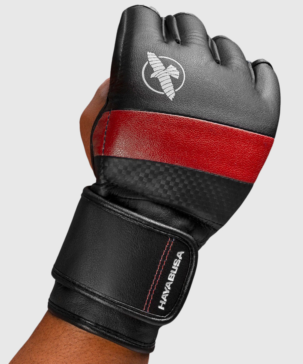 Hayabusa T3 Guantes de MMA - Negro/Rojo