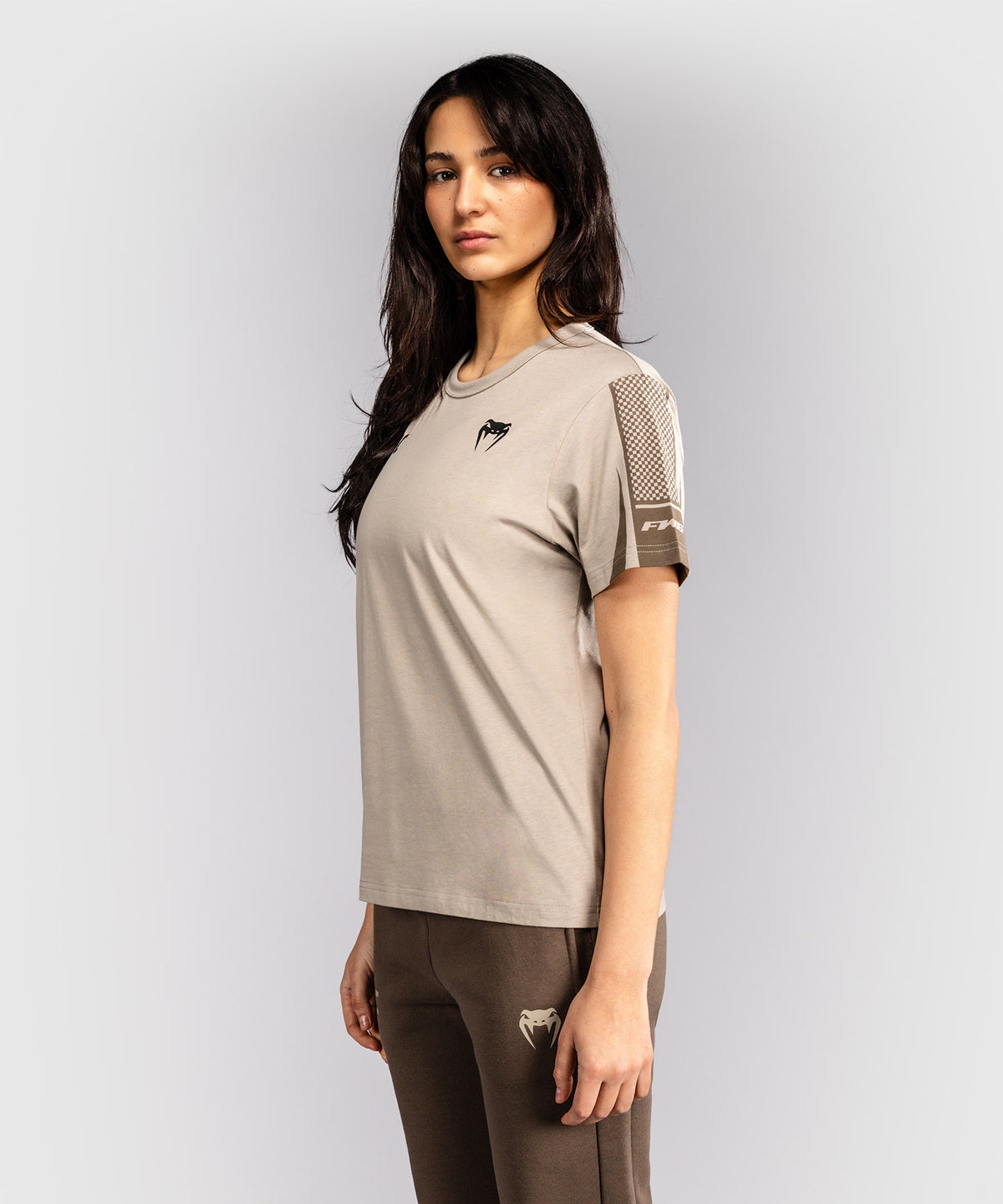 T-shirt à Manches Courtes pour Femme Venum UFC Unity by Venum Authentic Fight Week - Sable
