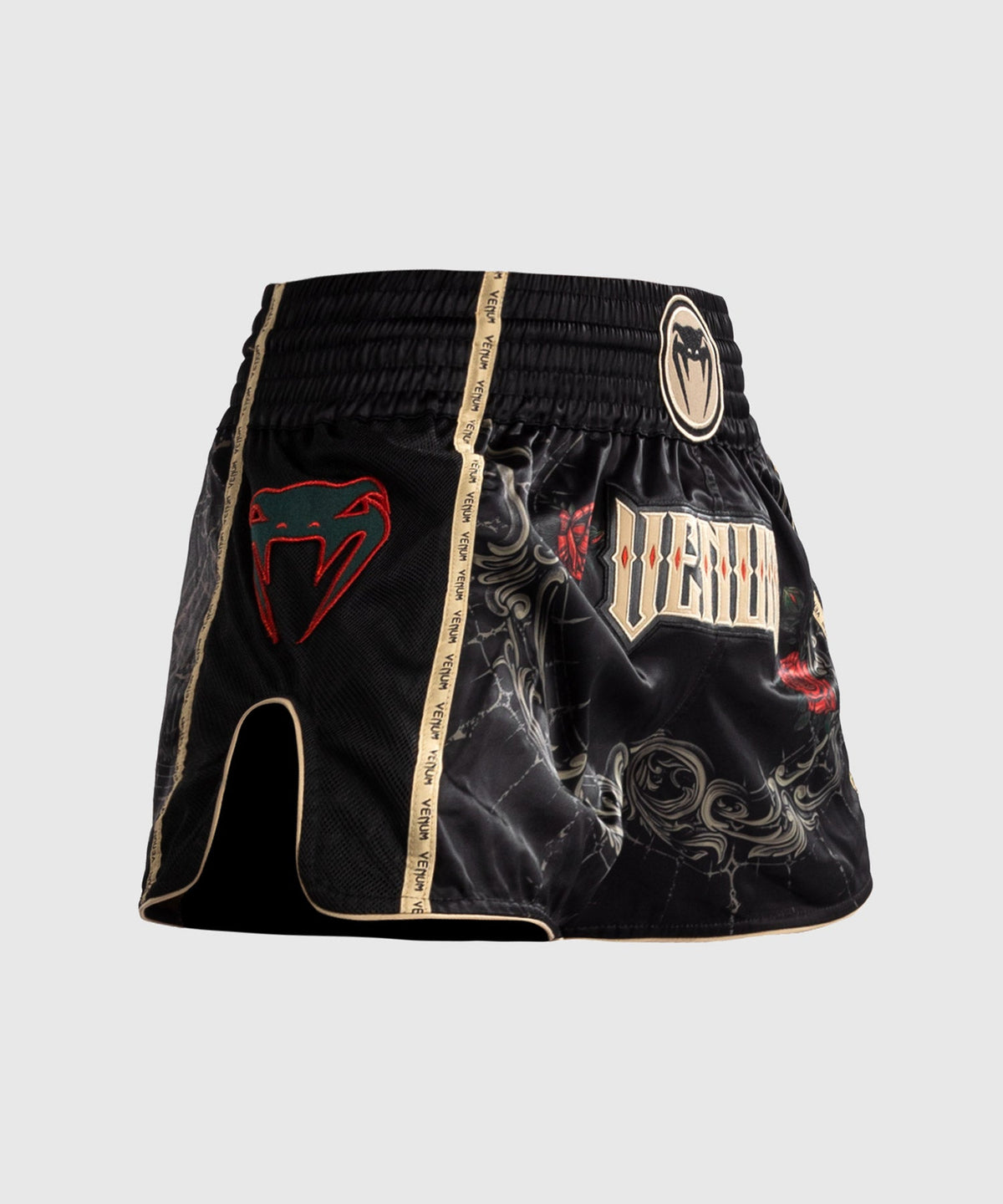 Venum Santa Muerte 5.0 Pantaloncini da Muay Thai - Nero Profondo/Oro