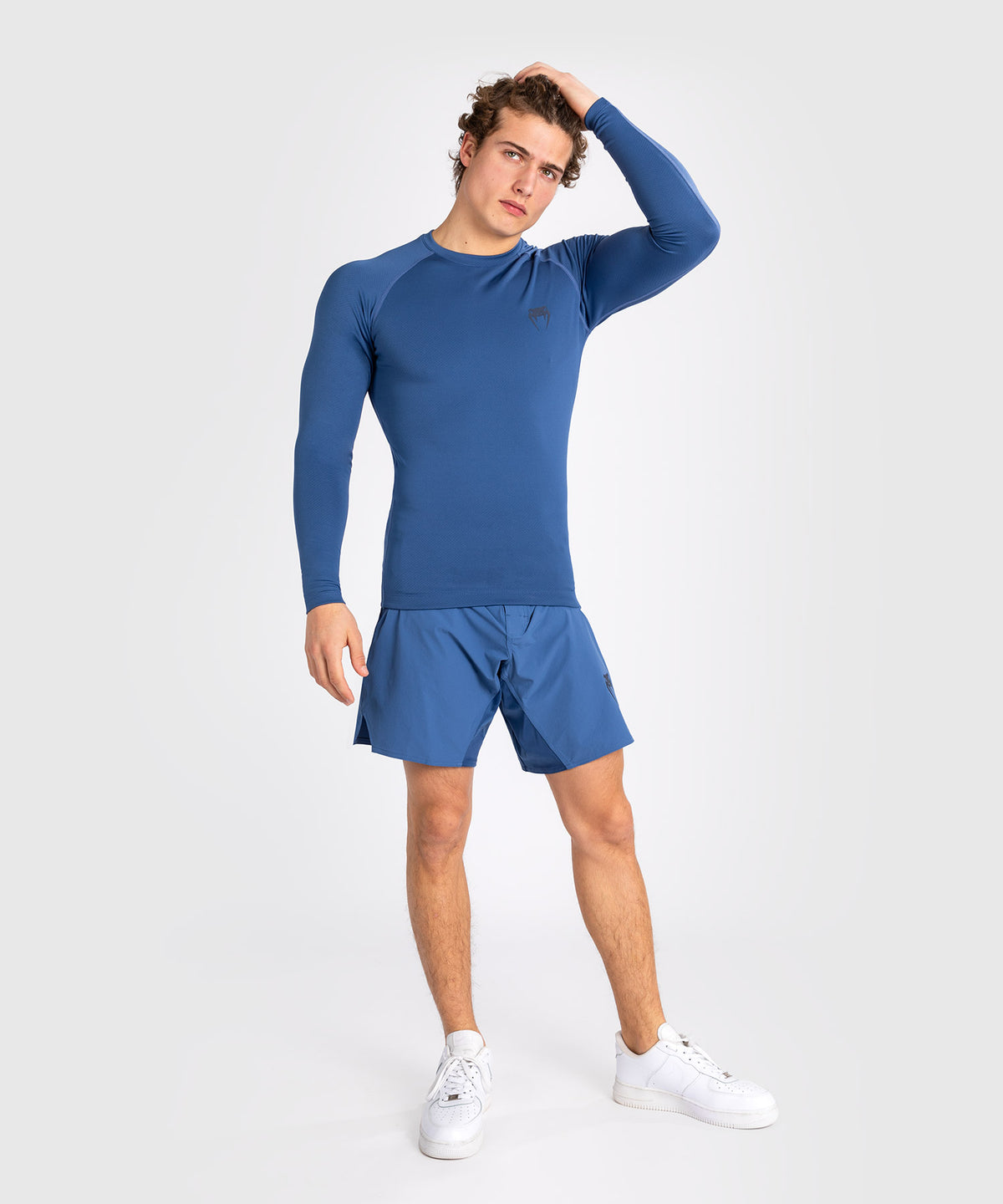 Venum Contender Herren Langärmeliger Rashguard - Blau