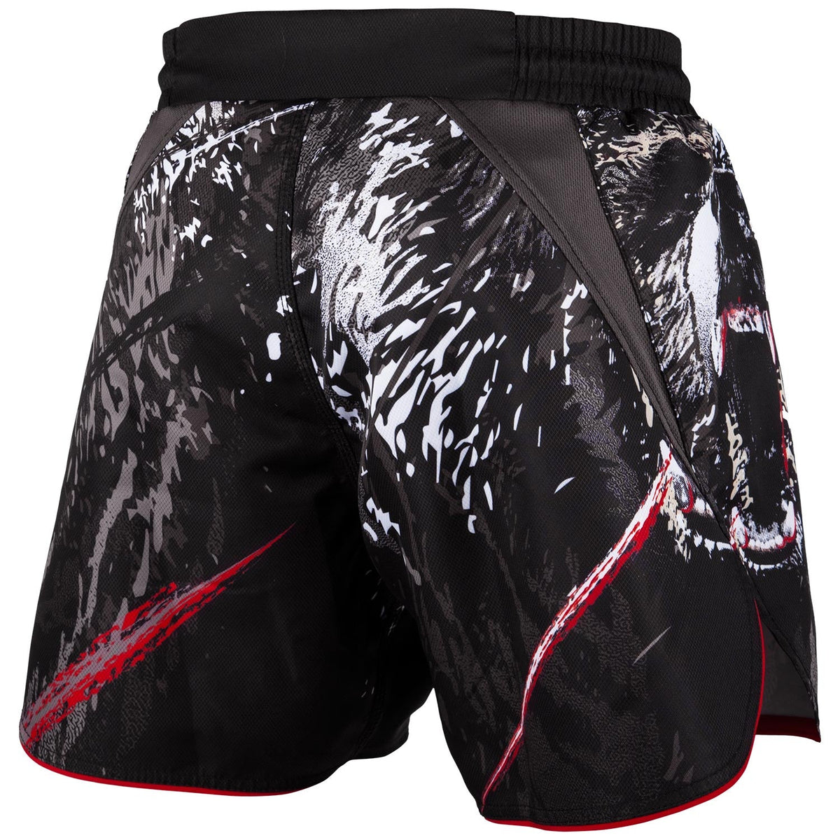 Fightshort court Venum Grizzli - Noir/Blanc