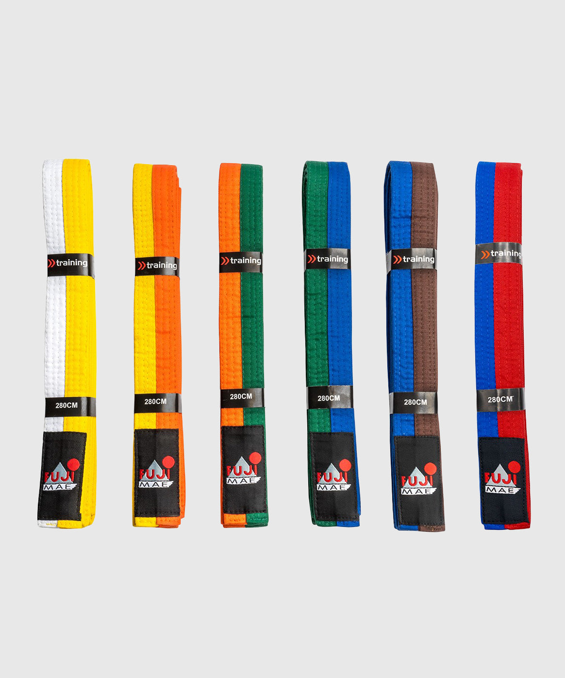 Ceinture d'arts martiaux Fujimae Bicolore - Jaune/Orange