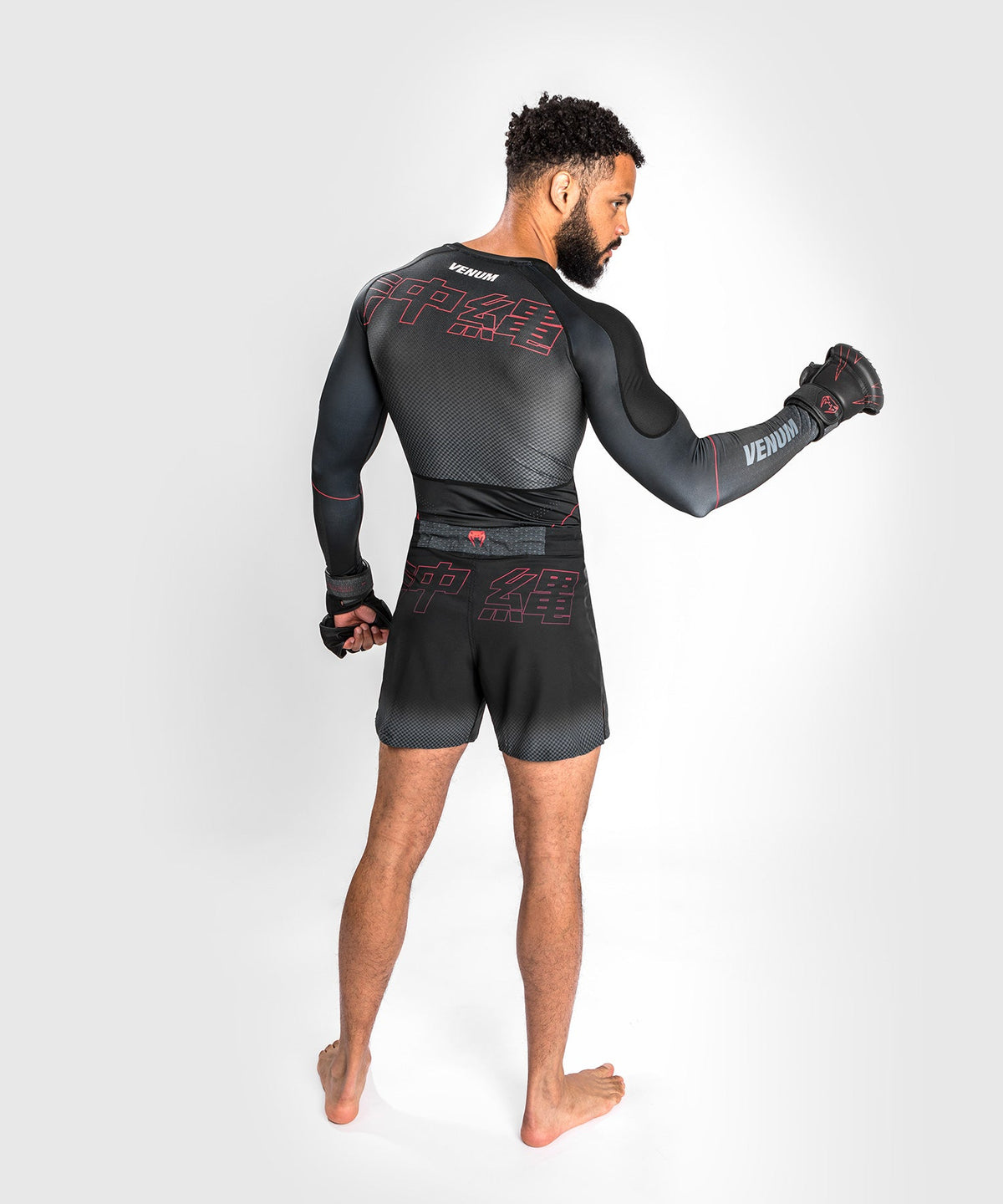 Rashguard Venum Okinawa 3.0- Manches longues - Noir/Rouge