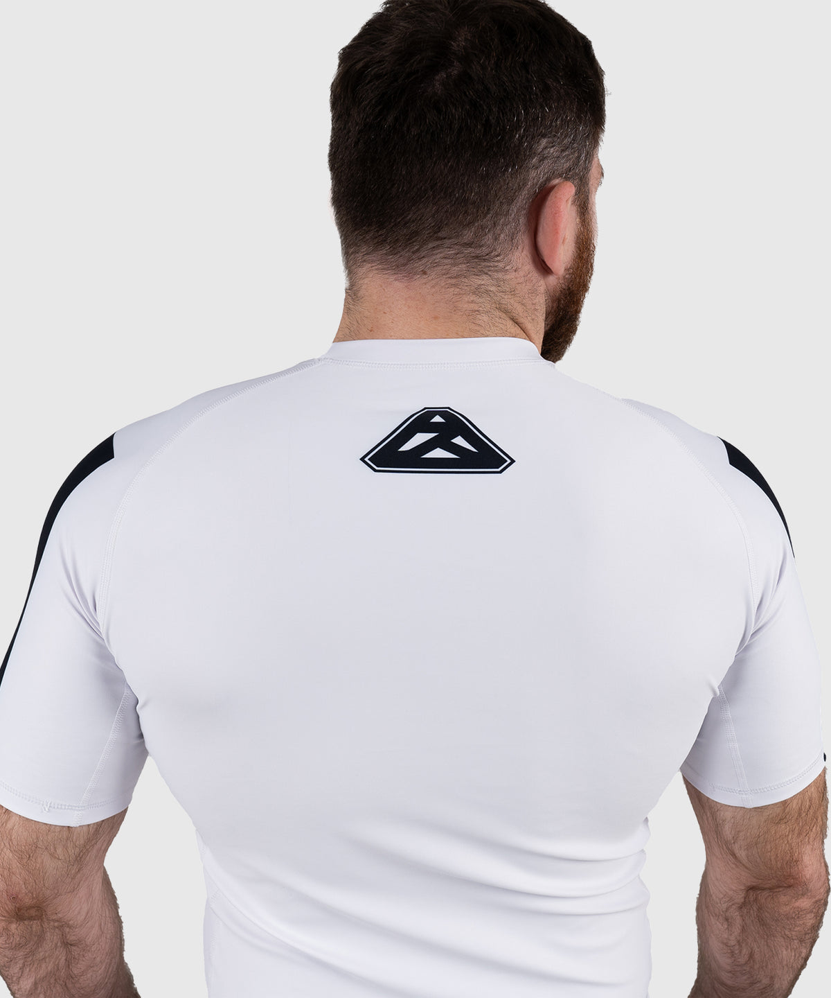 Scramble Ranked Rashguard a Maniche Corte - Bianco/Nero