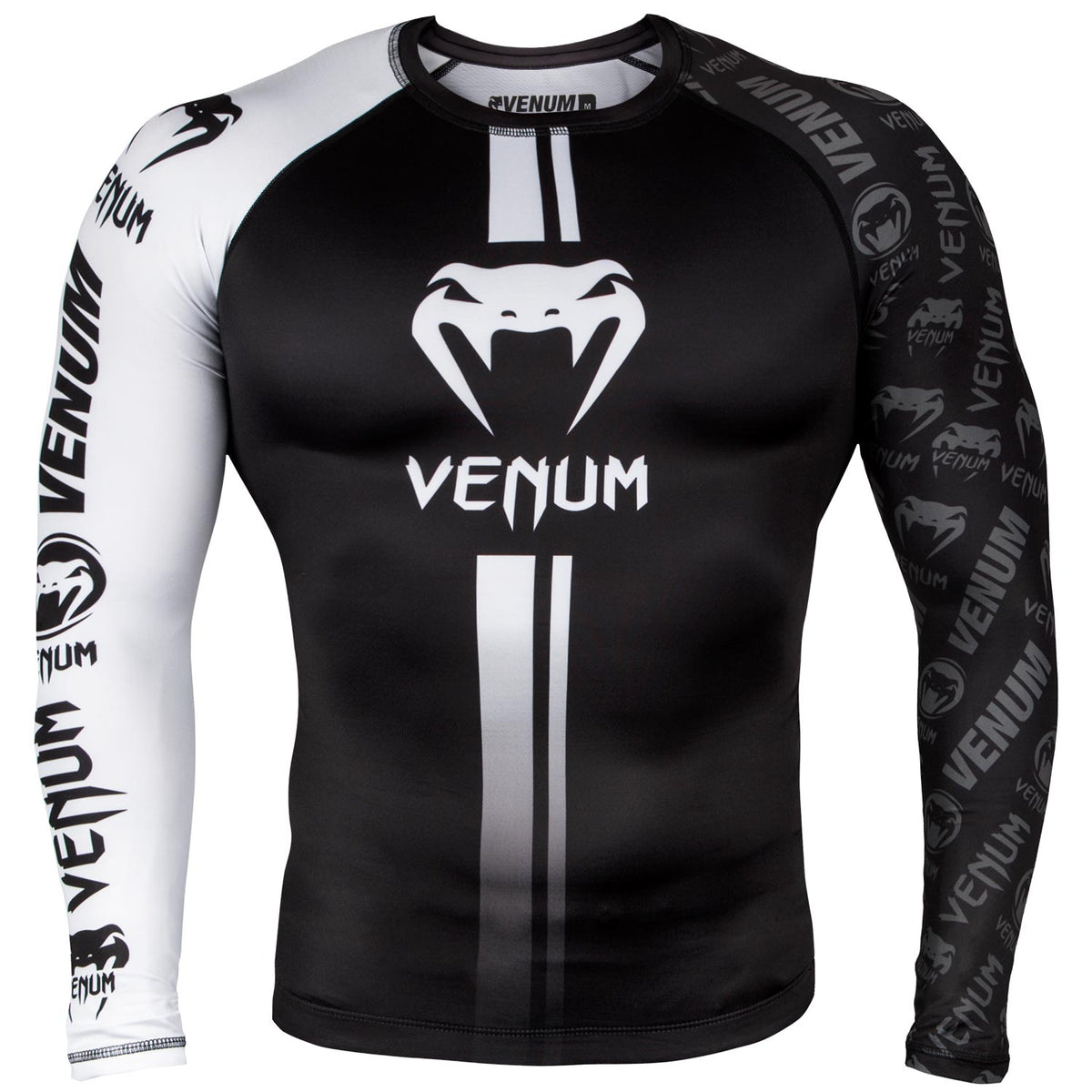 Venum Logos Rashguard - Long Sleeve - Black/White