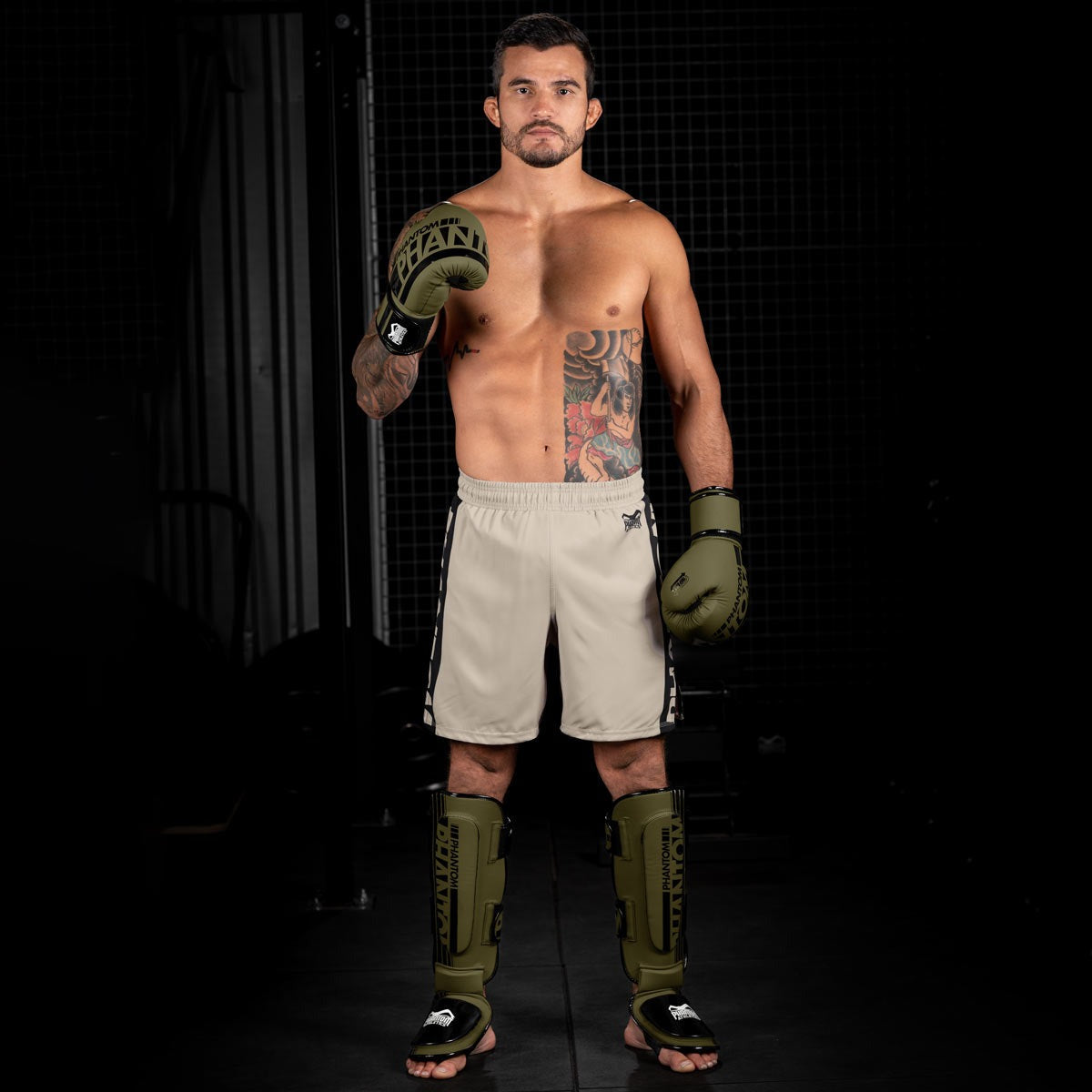 Protège-Tibias Phantom Athletics Apex Hybrid - Kaki