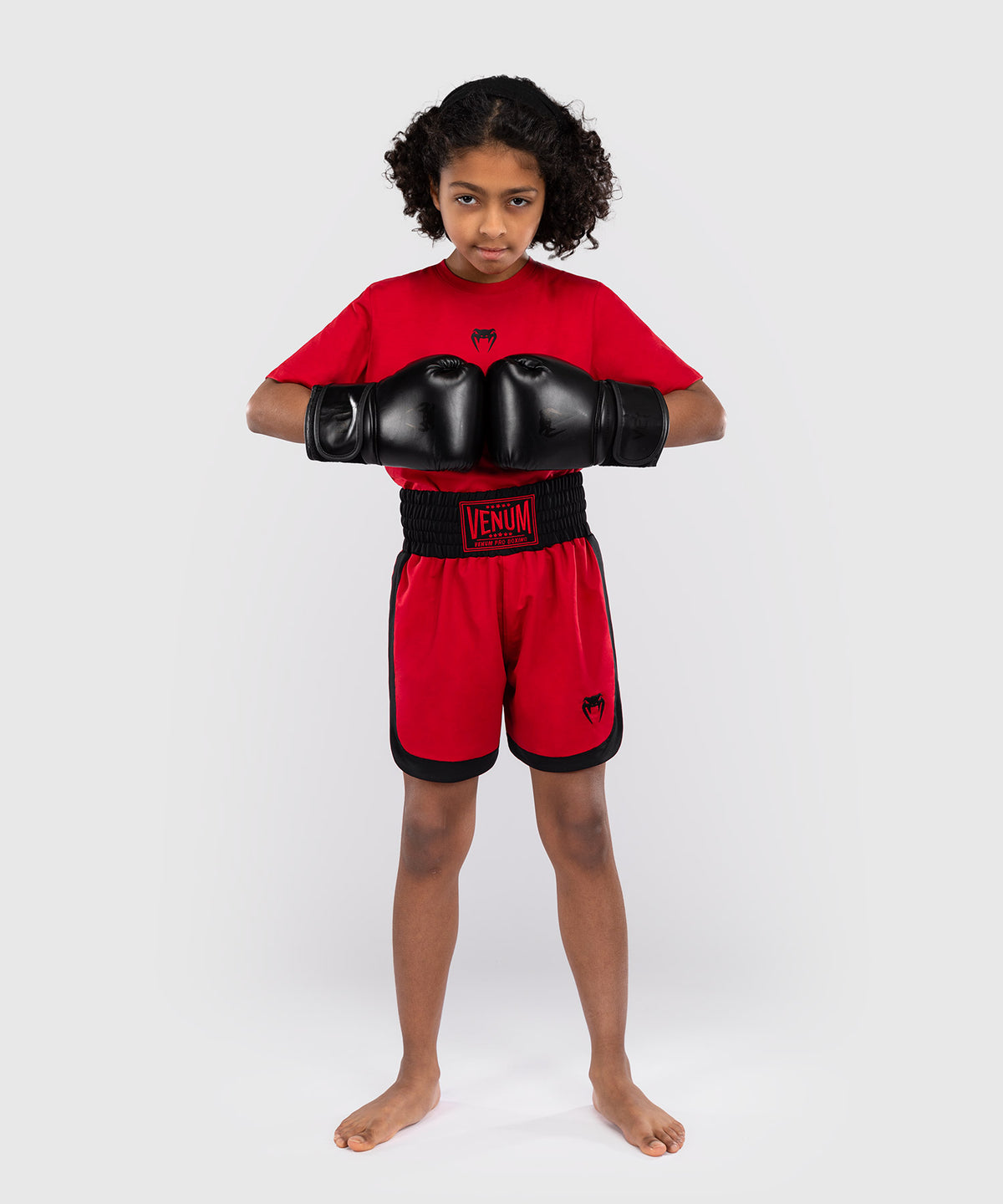 Venum Classic Short de boxeo para niños - Rojo cereza