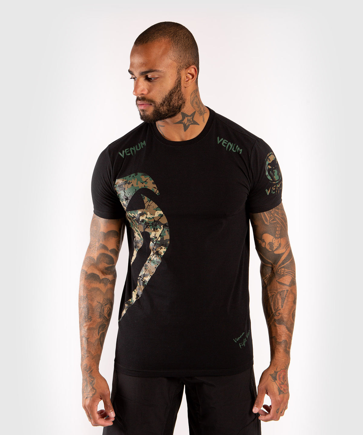 Venum Original Giant Maglietta - Nero / Camo Foresta