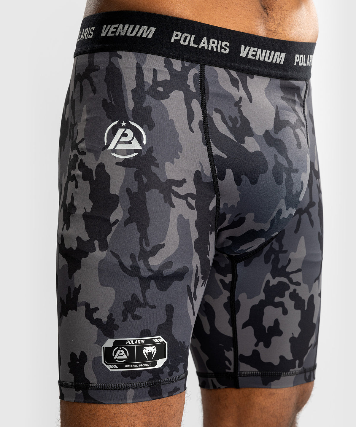 Venum x Polaris Vale Tudo Shorts - Negro/Gris Tormenta