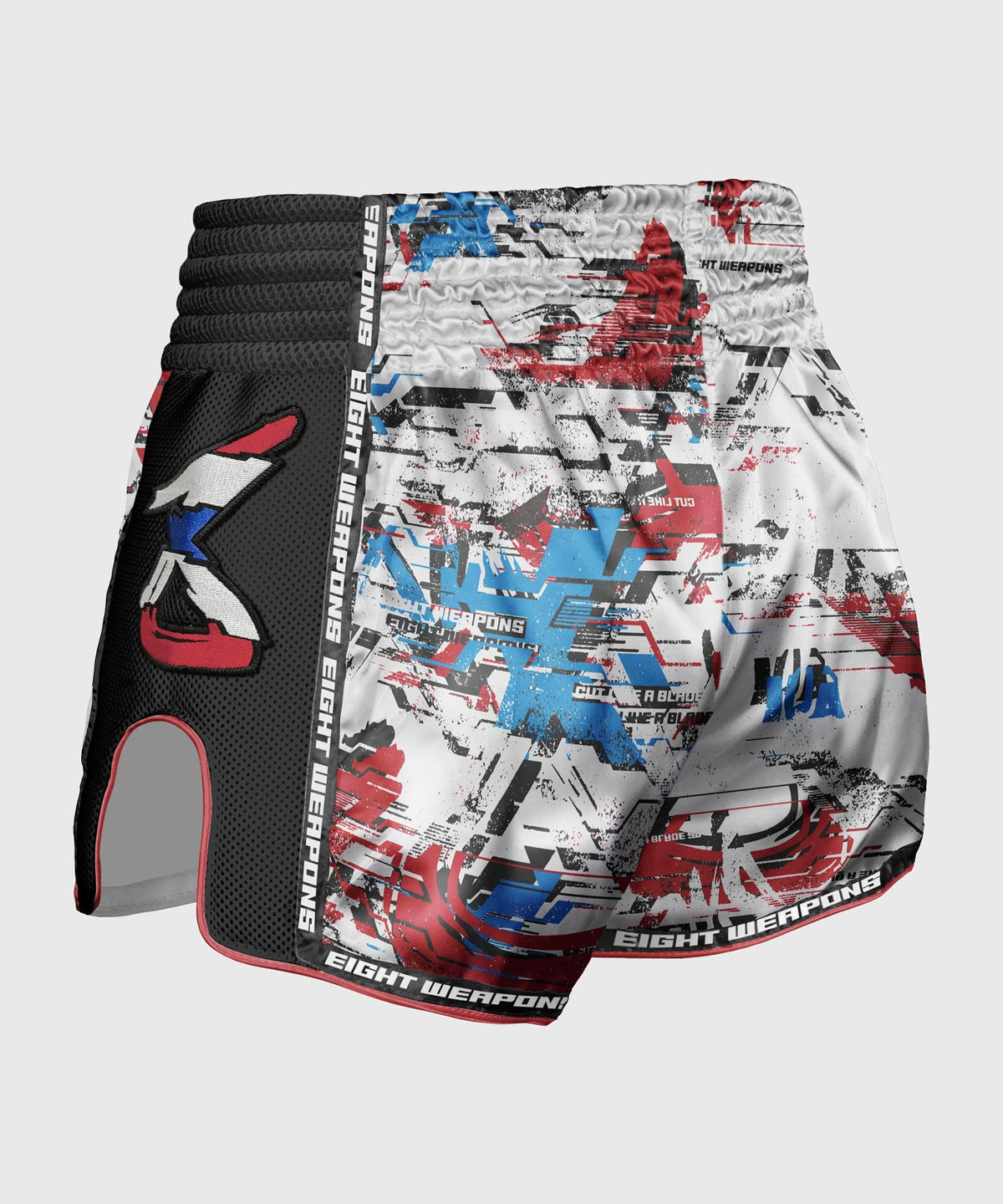 8 Weapons Cut Like Blade 2.0 Pantaloncini da Muay Thai - Bianco
