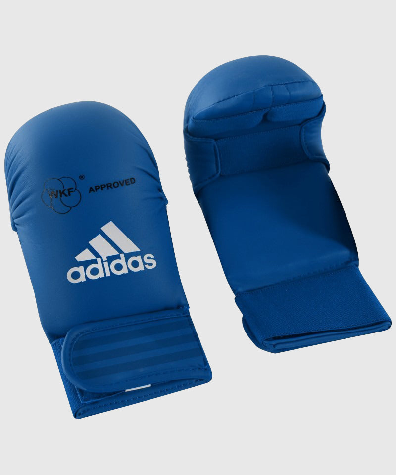 Adidas Guantes de Karaté WKF sin Pulgar - Azul