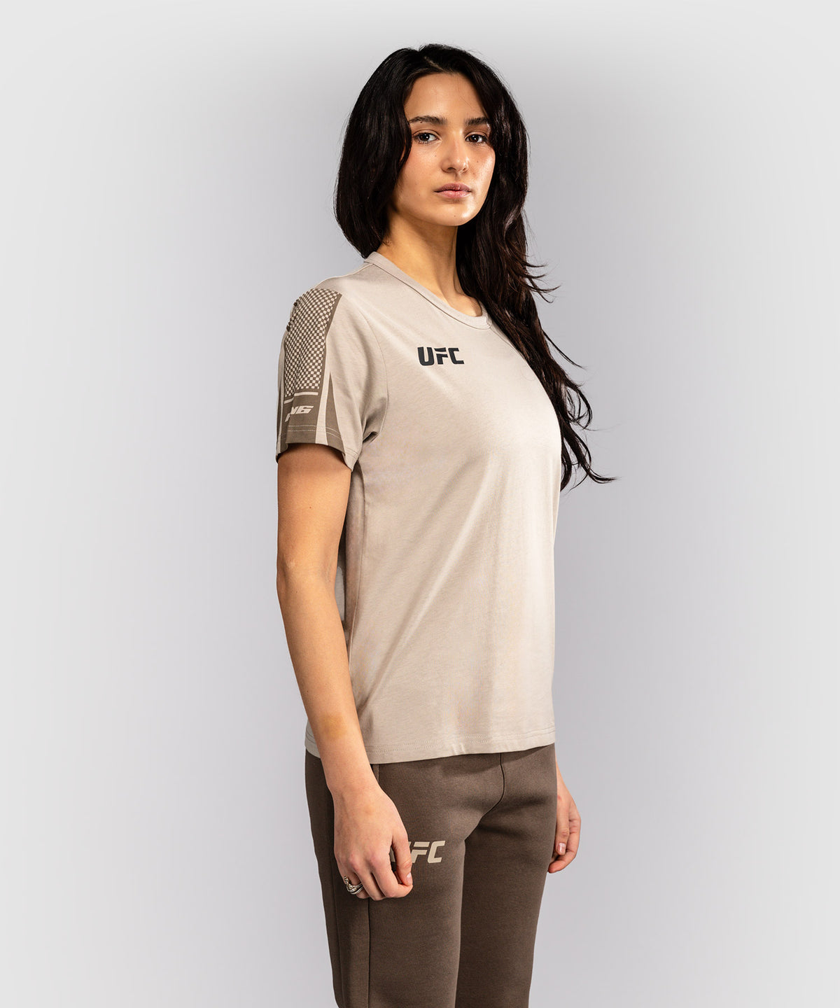 T-shirt à Manches Courtes pour Femme Venum UFC Unity by Venum Authentic Fight Week - Sable