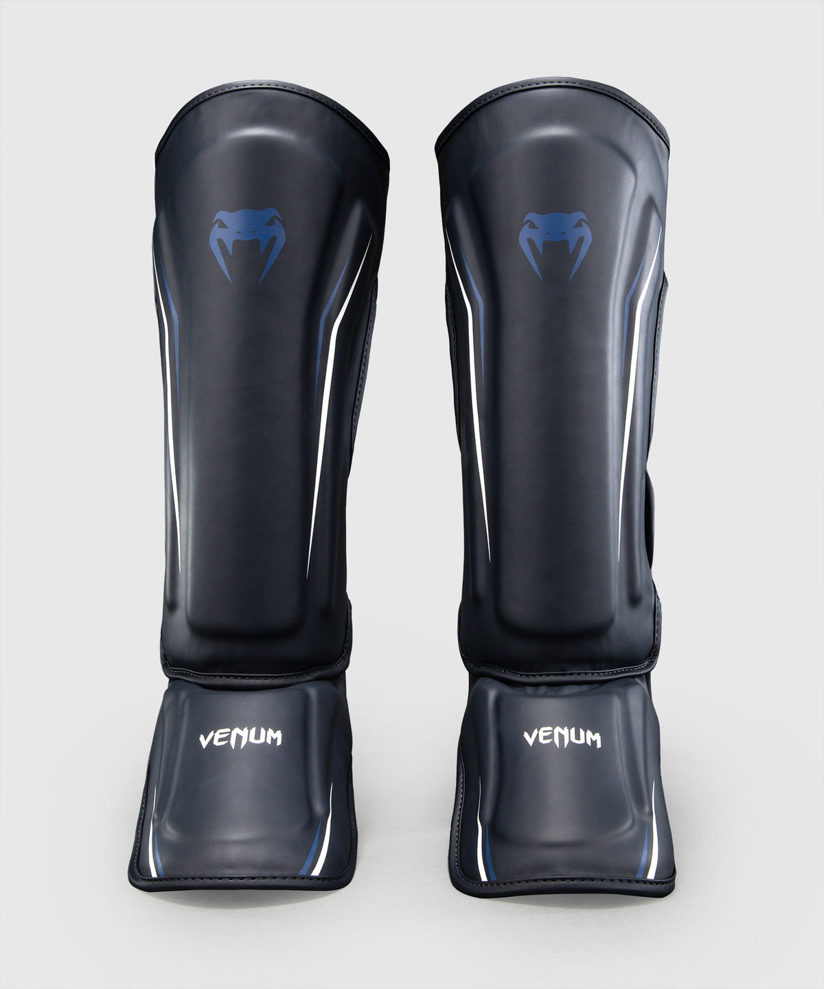 Venum G-Core Shin Guards - Navy Blue/White