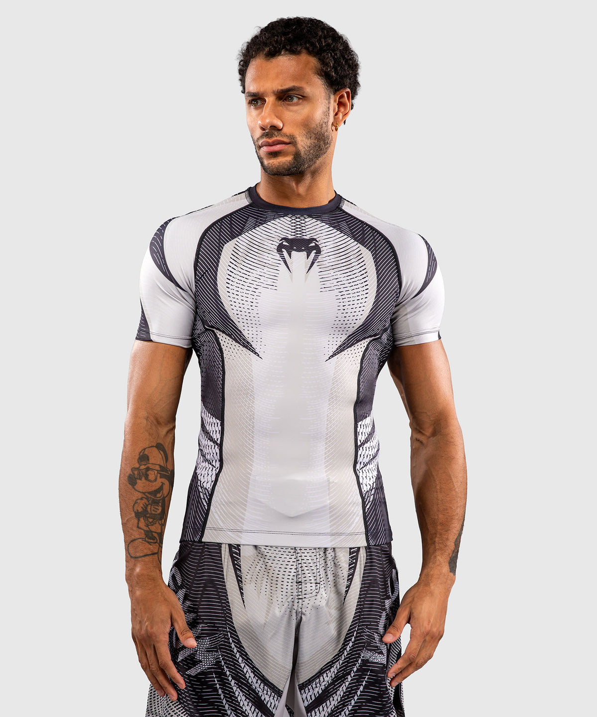 Venum Galactic 3.0 Short Sleeve Rashguard - Off-White/Black
