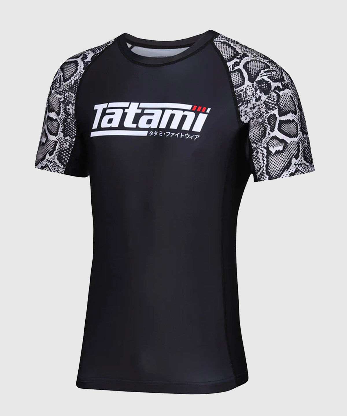 Rashguards À Manches Courtes Tatami Fightwear Recharge Snake - Noir/Blanc